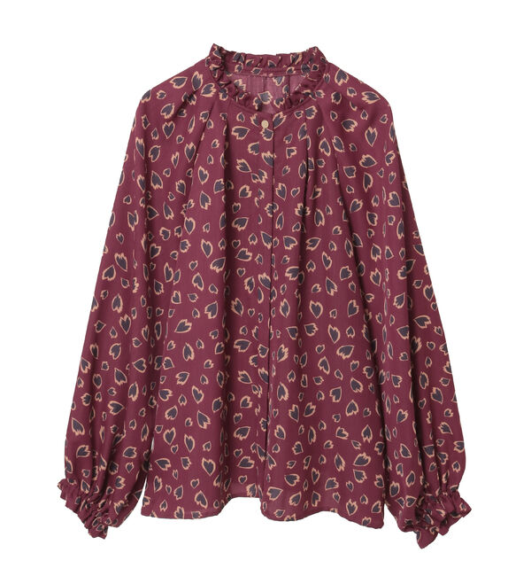 TIARA「レオパードプリントタックブラウス」|シャツ・ブラウス|