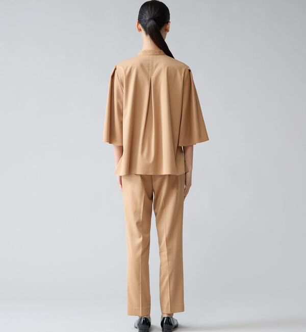 TIARA「フレアスリーブバンドカラーブラウス」|シャツ・ブラウス|