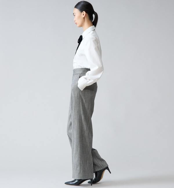 TIARA「バイカラーリボンシャツブラウス」|シャツ・ブラウス|