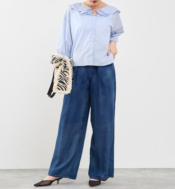 Soffitto「フリルカラーブラウス」|シャツ・ブラウス|