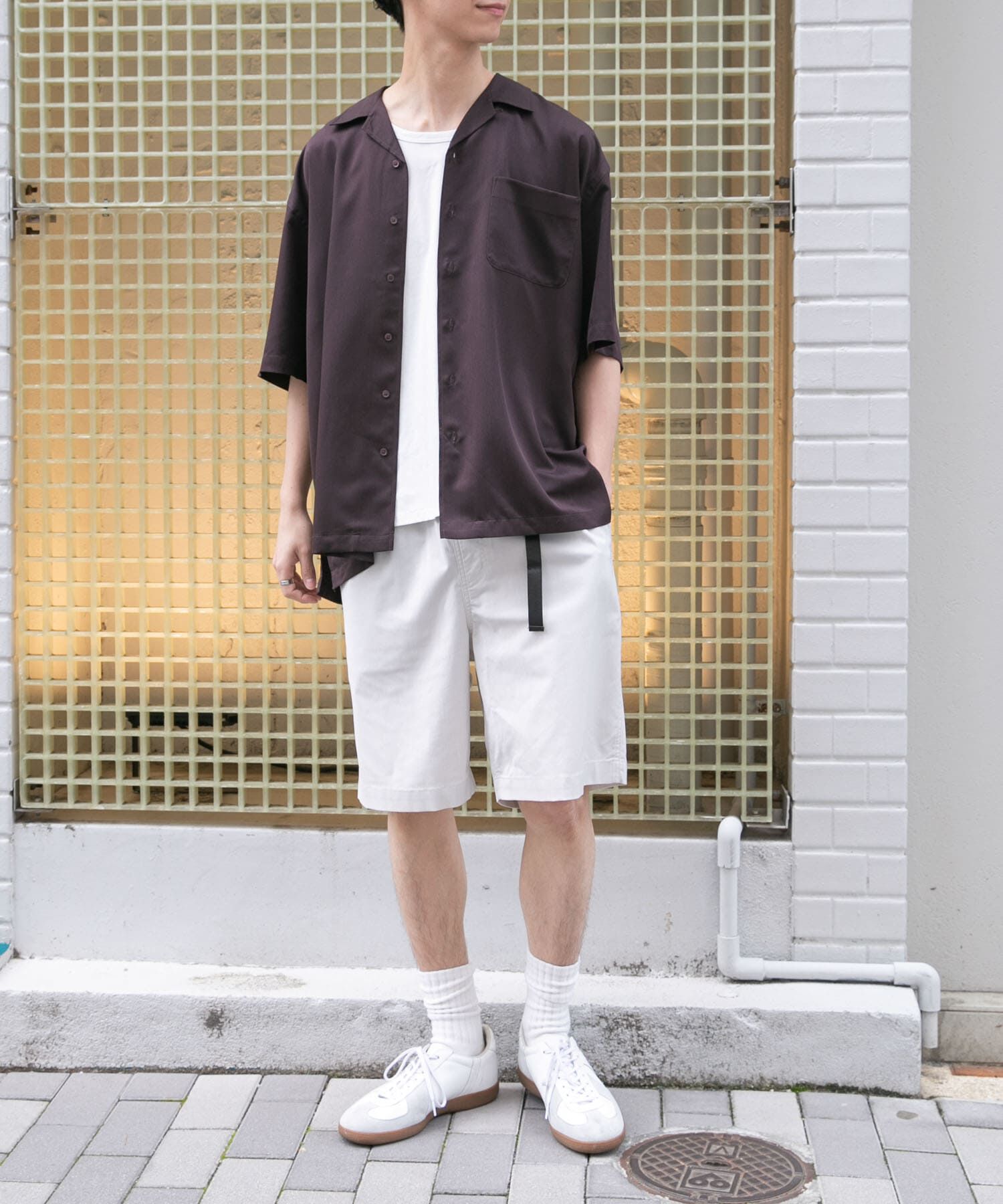 URBAN RESEARCH DOORS「FORK&SPOON　COOL FIBERオープンカラーシャツ」|シャツ・ブラウス|