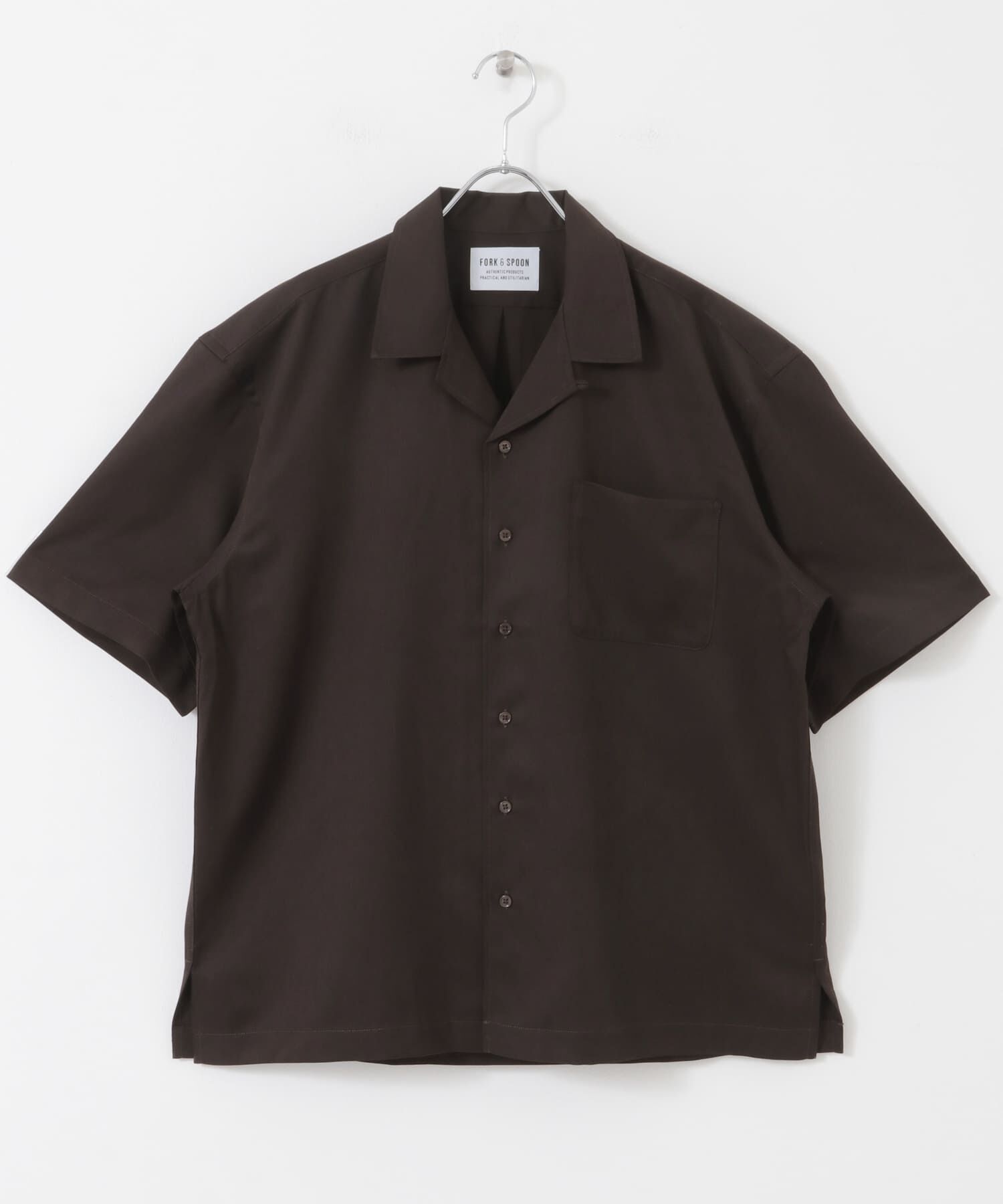 URBAN RESEARCH DOORS「FORK&SPOON　COOL FIBERオープンカラーシャツ」|シャツ・ブラウス|