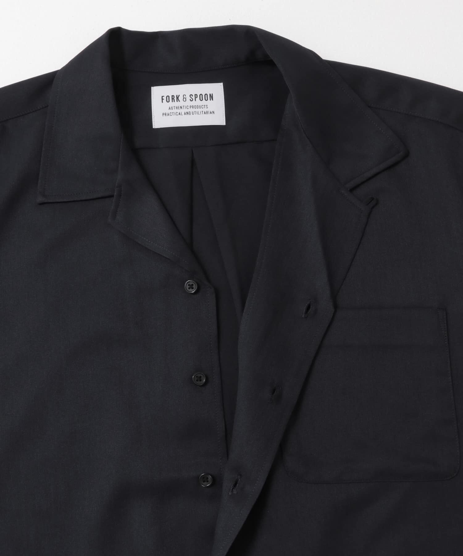 URBAN RESEARCH DOORS「FORK&SPOON　COOL FIBERオープンカラーシャツ」|シャツ・ブラウス|