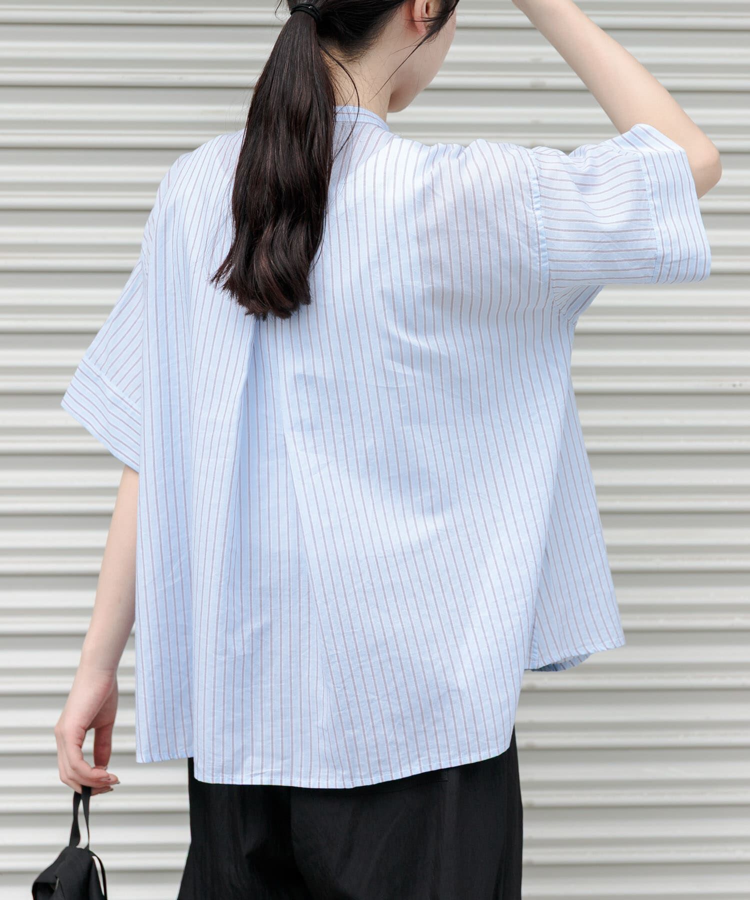 URBAN RESEARCH DOORS「FORK&SPOON　ワイド5分袖シャツ」|シャツ・ブラウス|