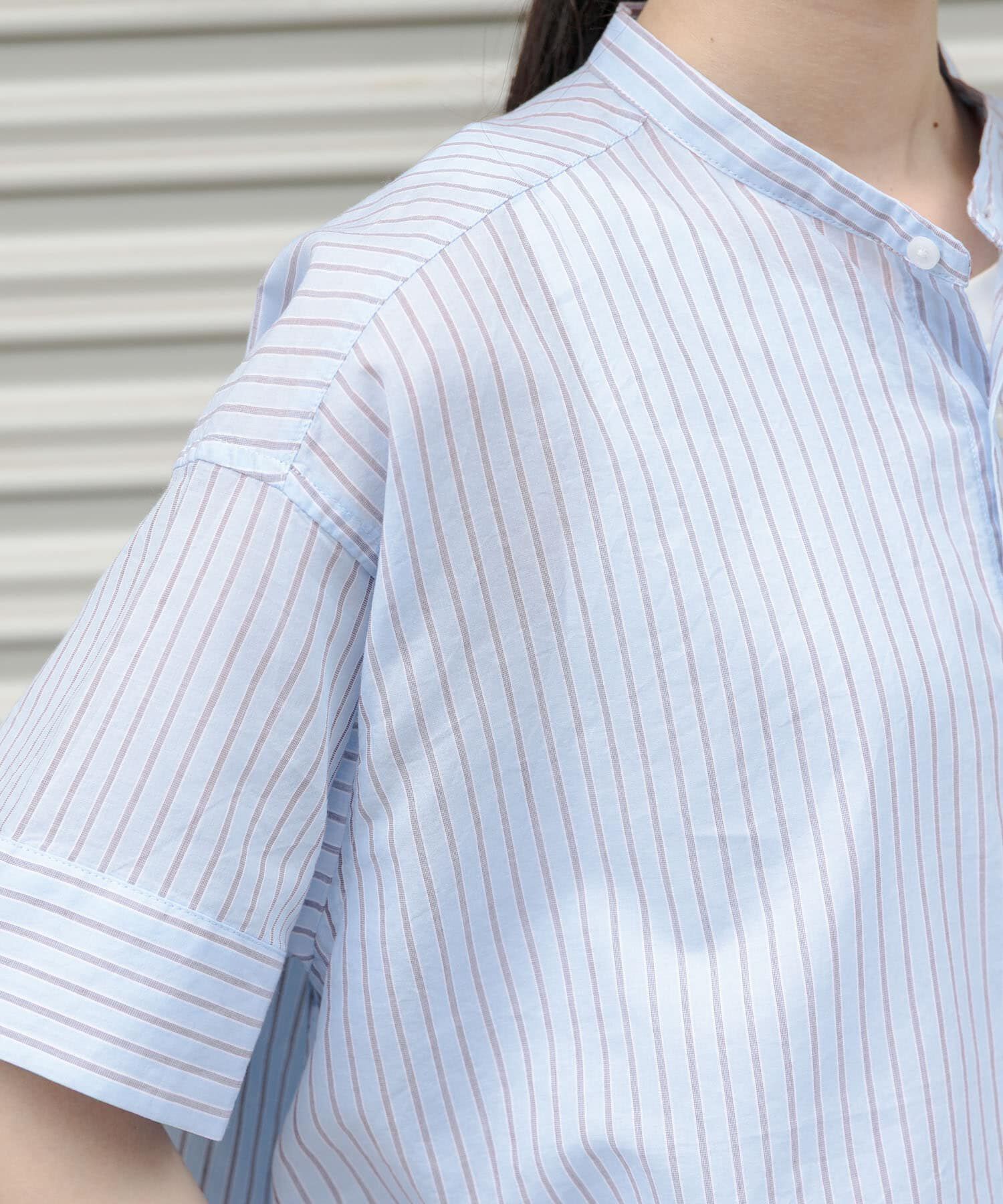 URBAN RESEARCH DOORS「FORK&SPOON　ワイド5分袖シャツ」|シャツ・ブラウス|