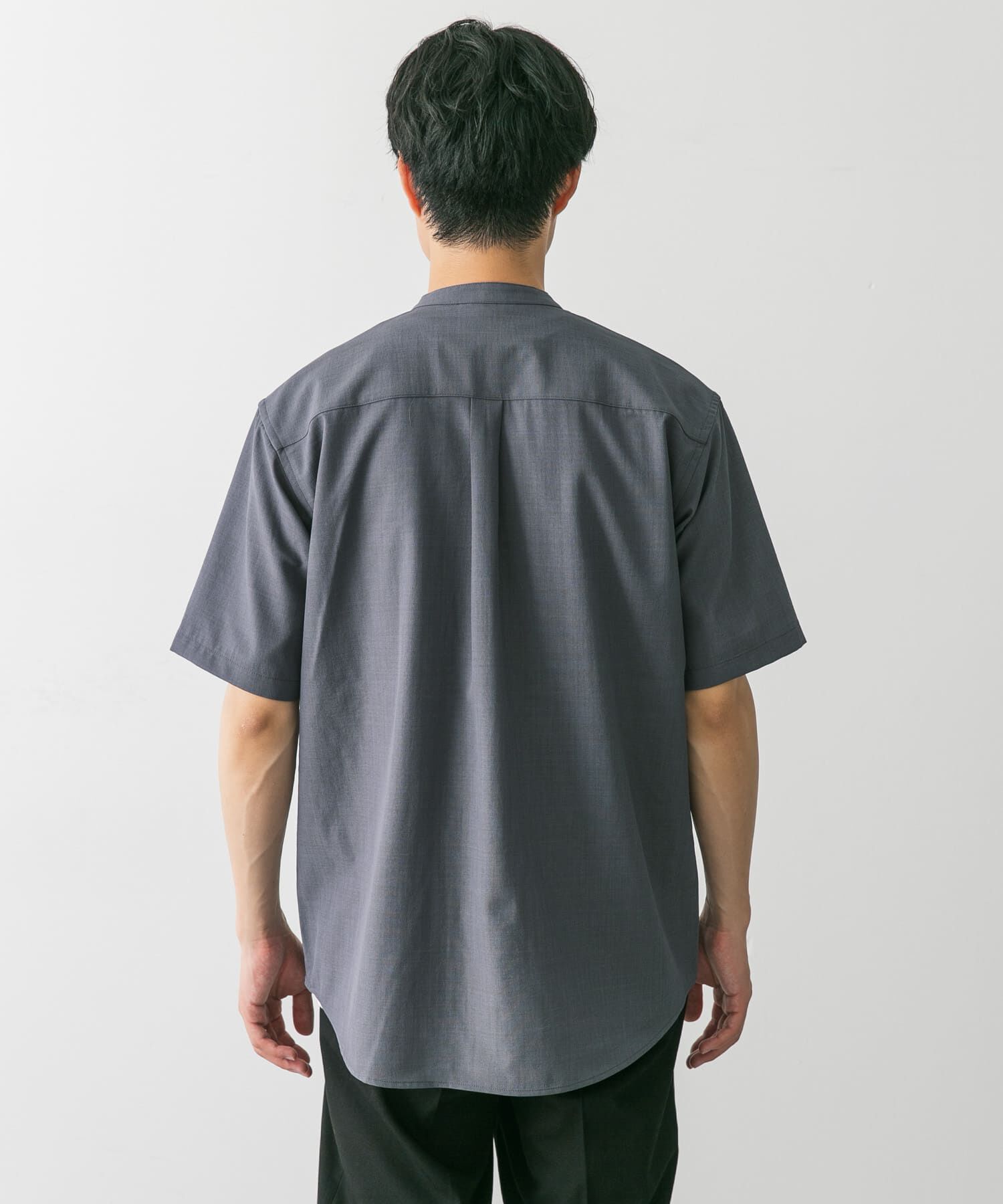 URBAN RESEARCH DOORS「『一部WEB限定』『UR TECH DRYLUXE』バンドカラーシャツ」|シャツ・ブラウス|