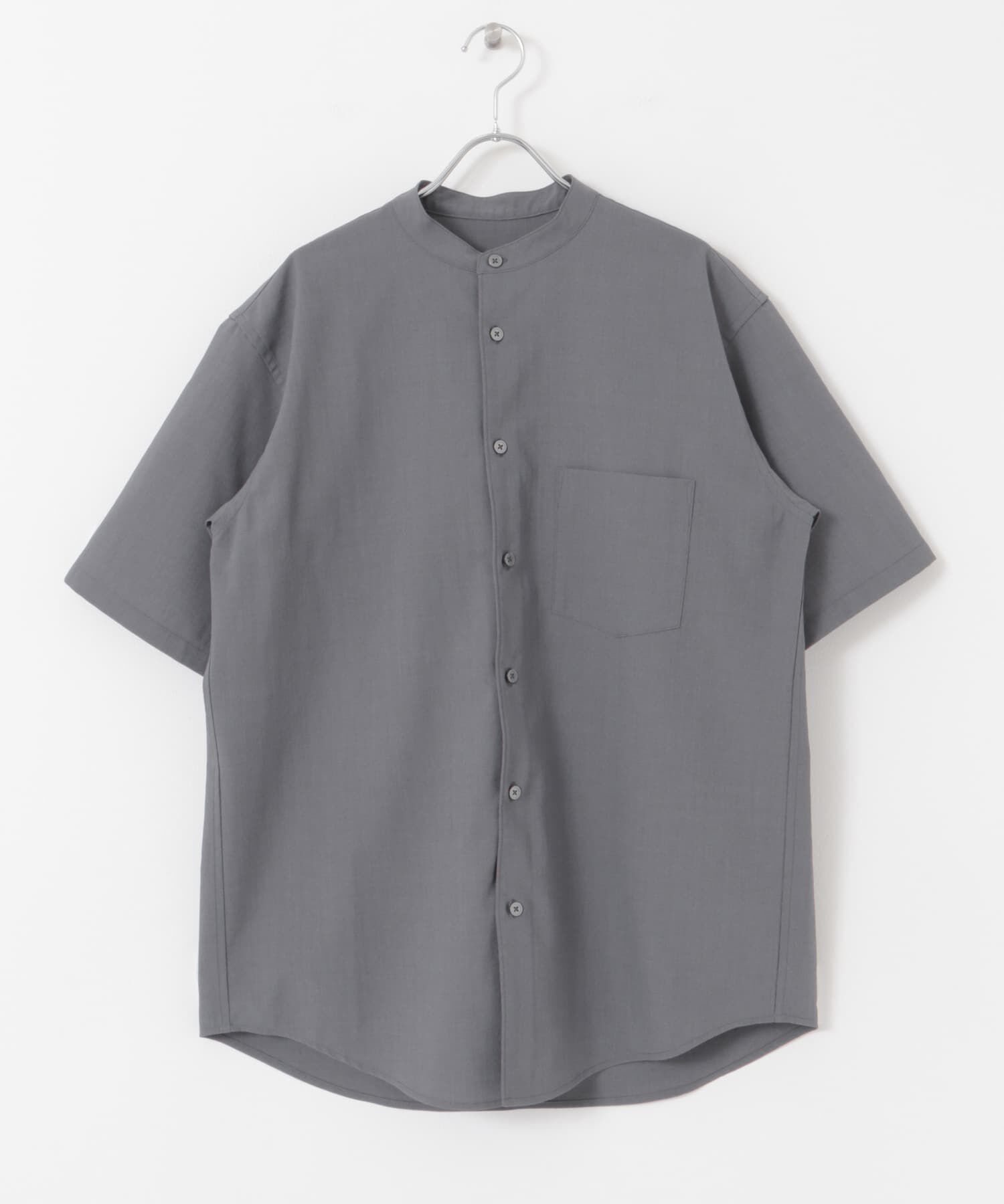 URBAN RESEARCH DOORS「『一部WEB限定』『UR TECH DRYLUXE』バンドカラーシャツ」|シャツ・ブラウス|