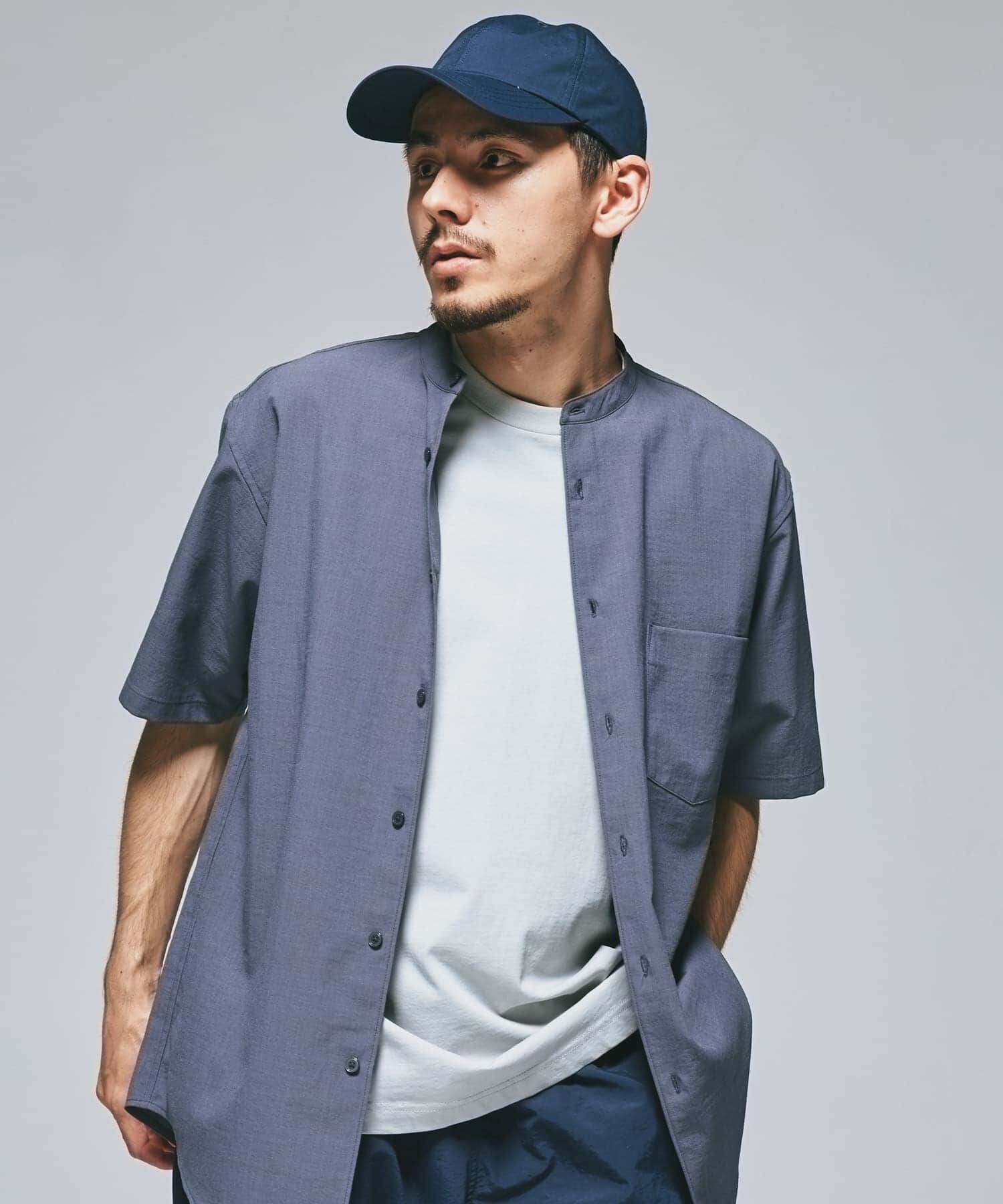 URBAN RESEARCH DOORS「『一部WEB限定』『UR TECH DRYLUXE』バンドカラーシャツ」|シャツ・ブラウス|