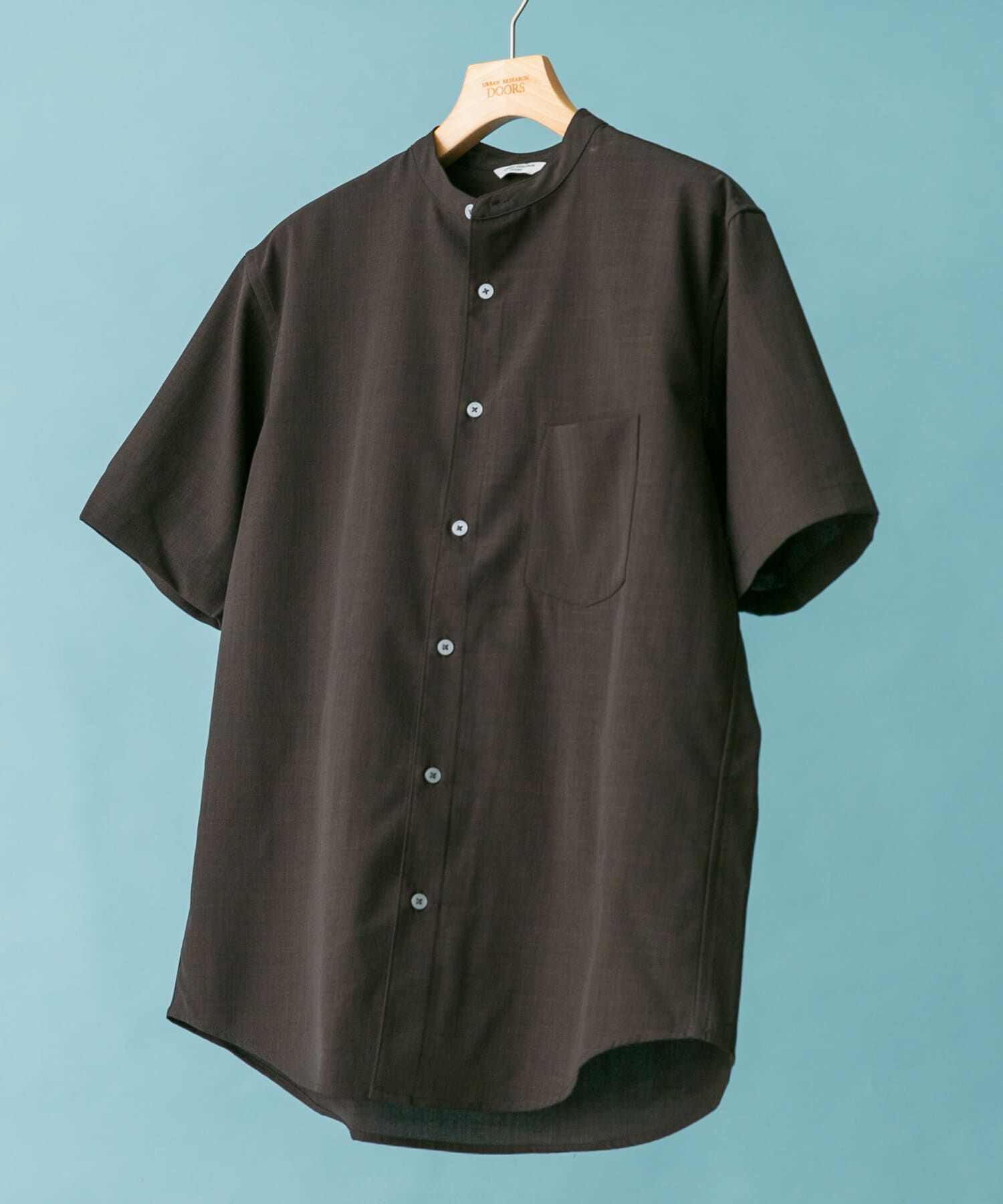 URBAN RESEARCH DOORS「『一部WEB限定』『UR TECH DRYLUXE』バンドカラーシャツ」|シャツ・ブラウス|