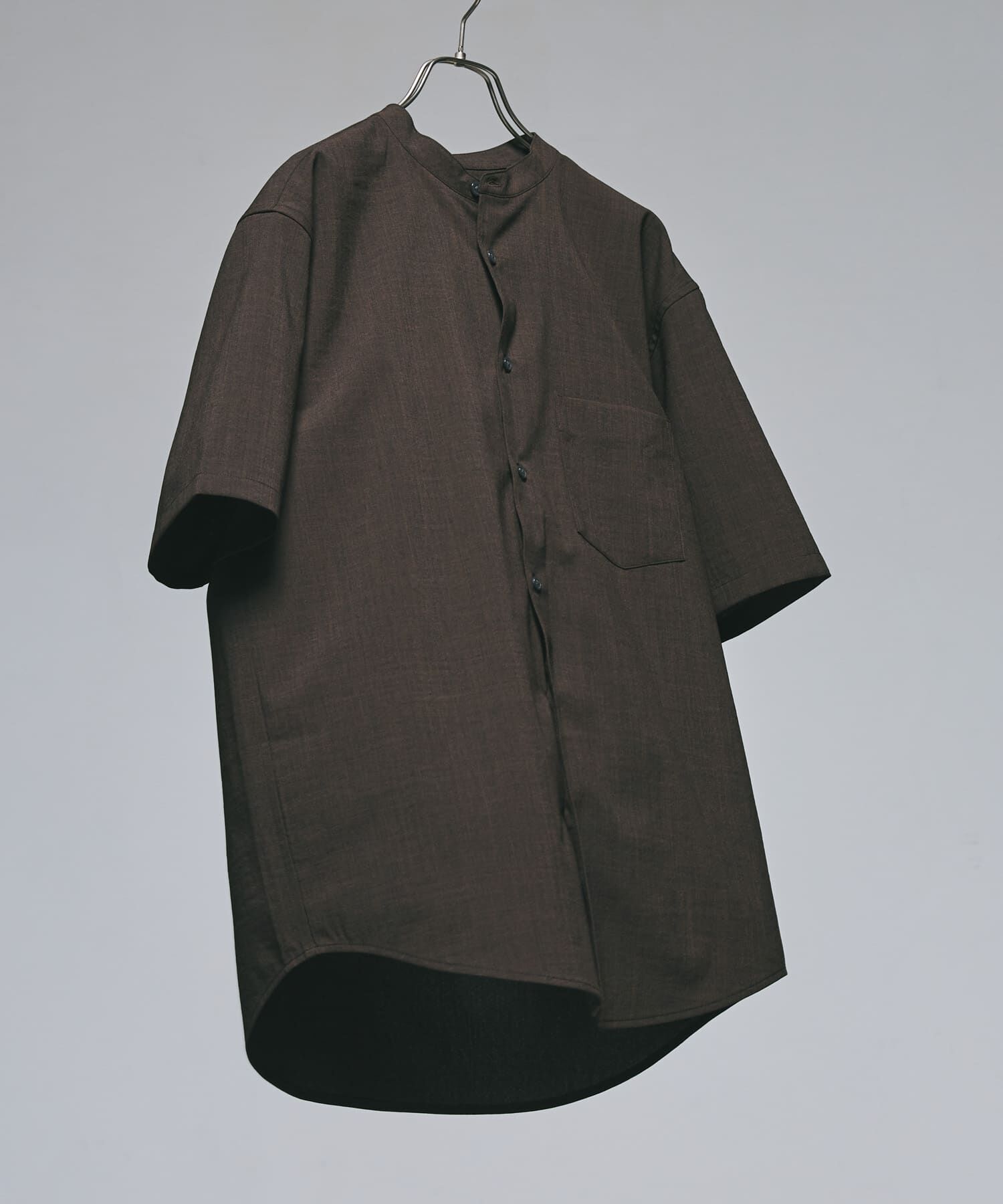 URBAN RESEARCH DOORS「『一部WEB限定』『UR TECH DRYLUXE』バンドカラーシャツ」|シャツ・ブラウス|