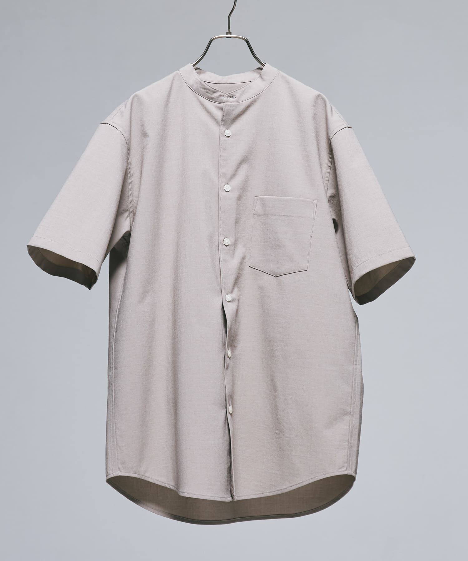 URBAN RESEARCH DOORS「『一部WEB限定』『UR TECH DRYLUXE』バンドカラーシャツ」|シャツ・ブラウス|