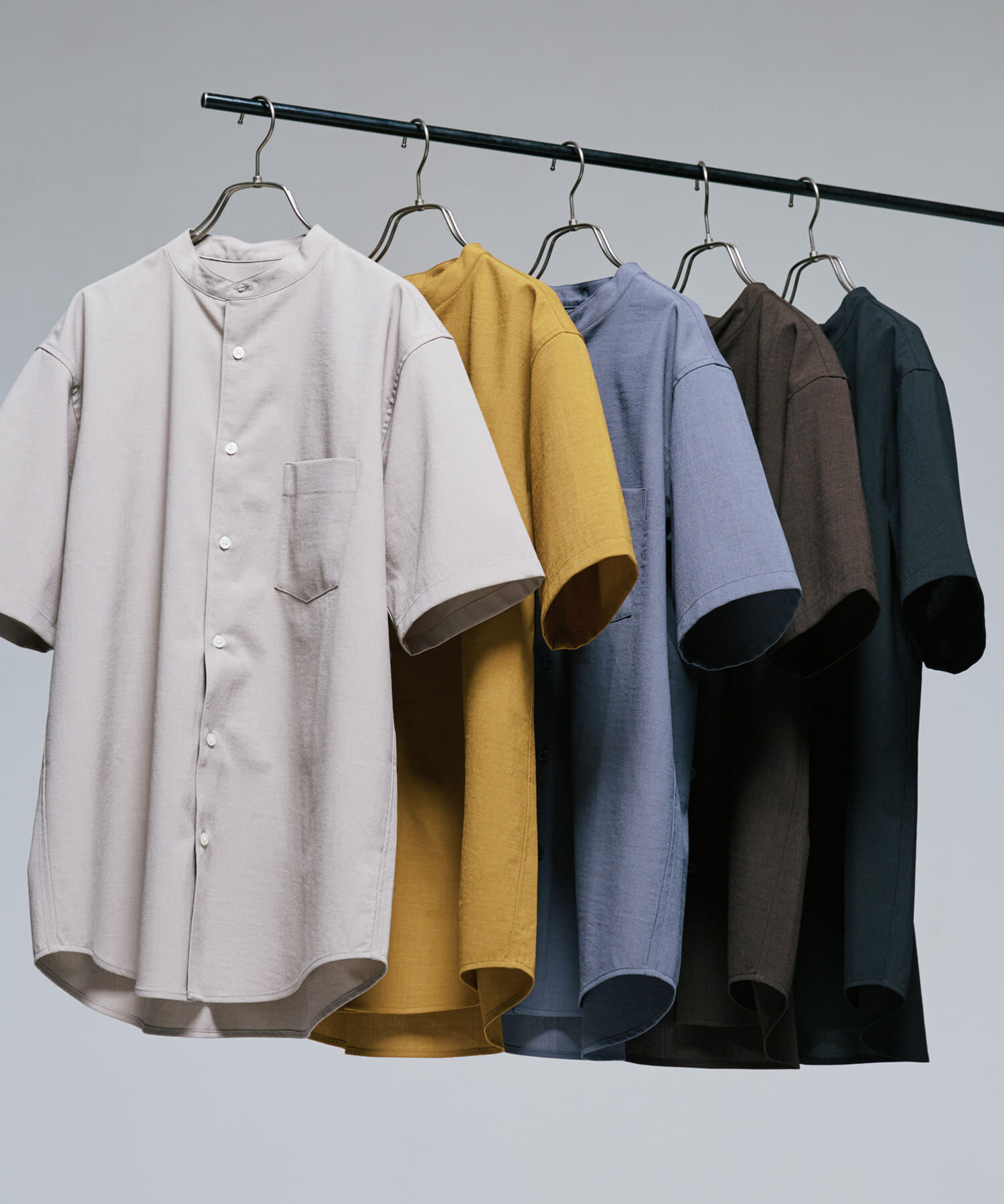 URBAN RESEARCH DOORS「『一部WEB限定』『UR TECH DRYLUXE』バンドカラーシャツ」|シャツ・ブラウス|