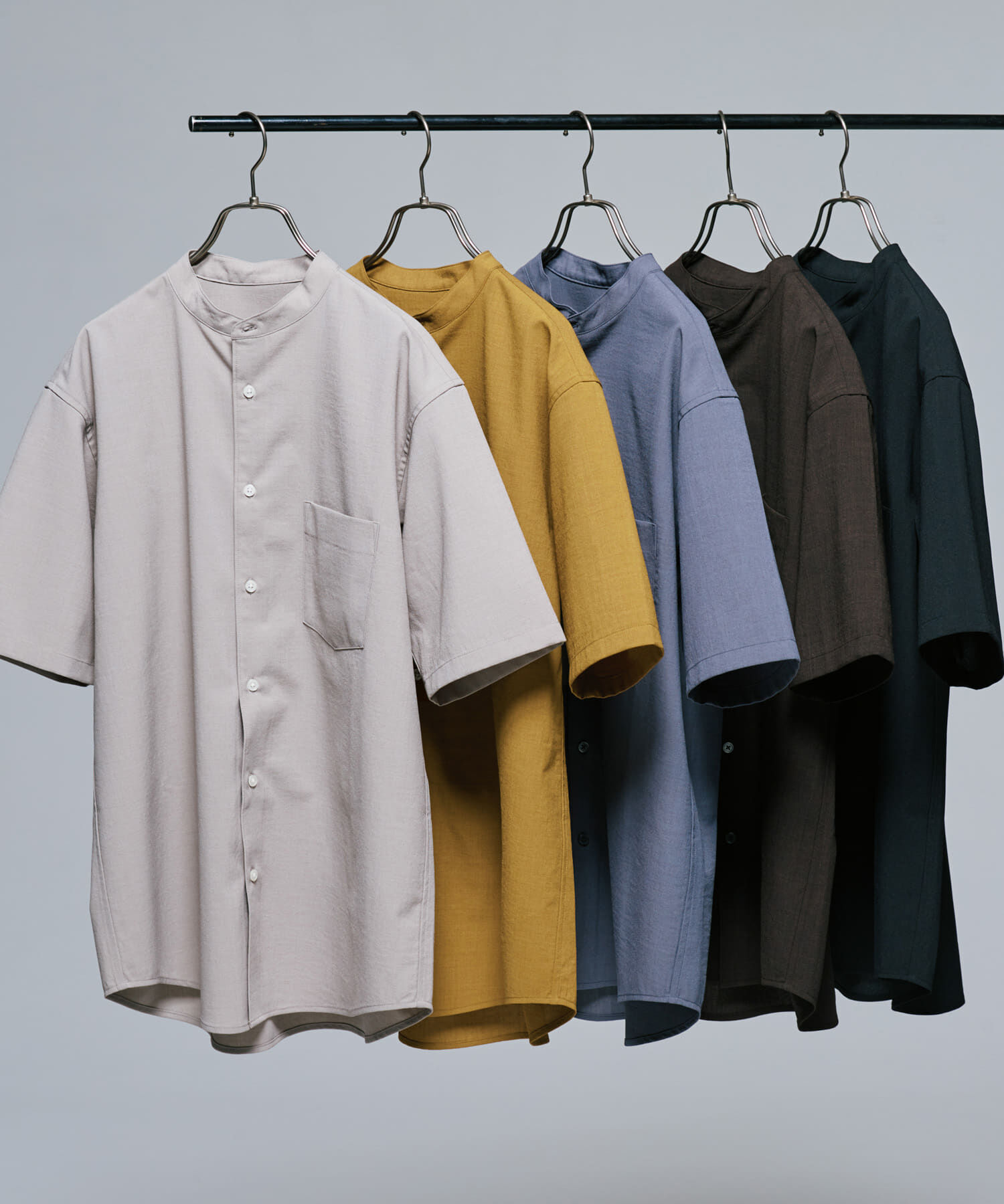 URBAN RESEARCH DOORS「『一部WEB限定』『UR TECH DRYLUXE』バンドカラーシャツ」|シャツ・ブラウス|