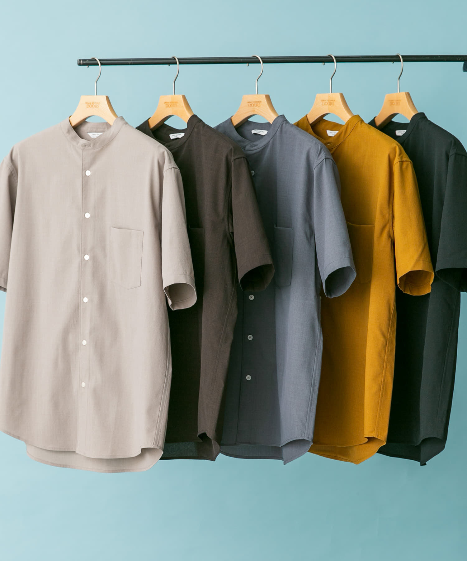 URBAN RESEARCH DOORS「『一部WEB限定』『UR TECH DRYLUXE』バンドカラーシャツ」|シャツ・ブラウス|