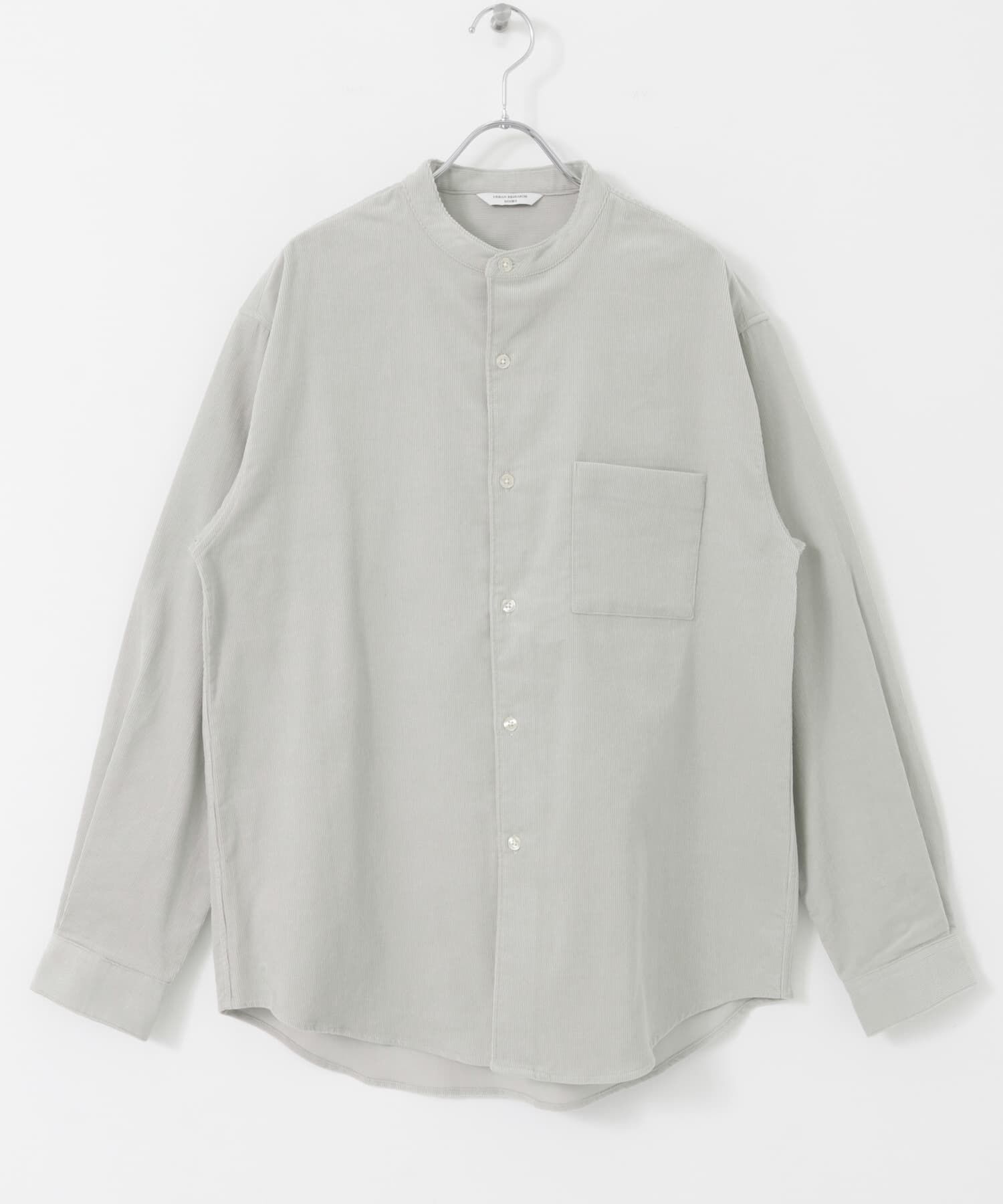 URBAN RESEARCH DOORS「『UR TECH』コーデュロイバンドカラーシャツ」|シャツ・ブラウス|