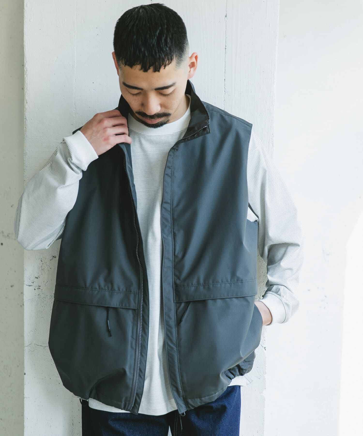 URBAN RESEARCH DOORS「『別注』Foxfire&times;DOORS　ゴアテックス ベスト」|ノーカラーコート|