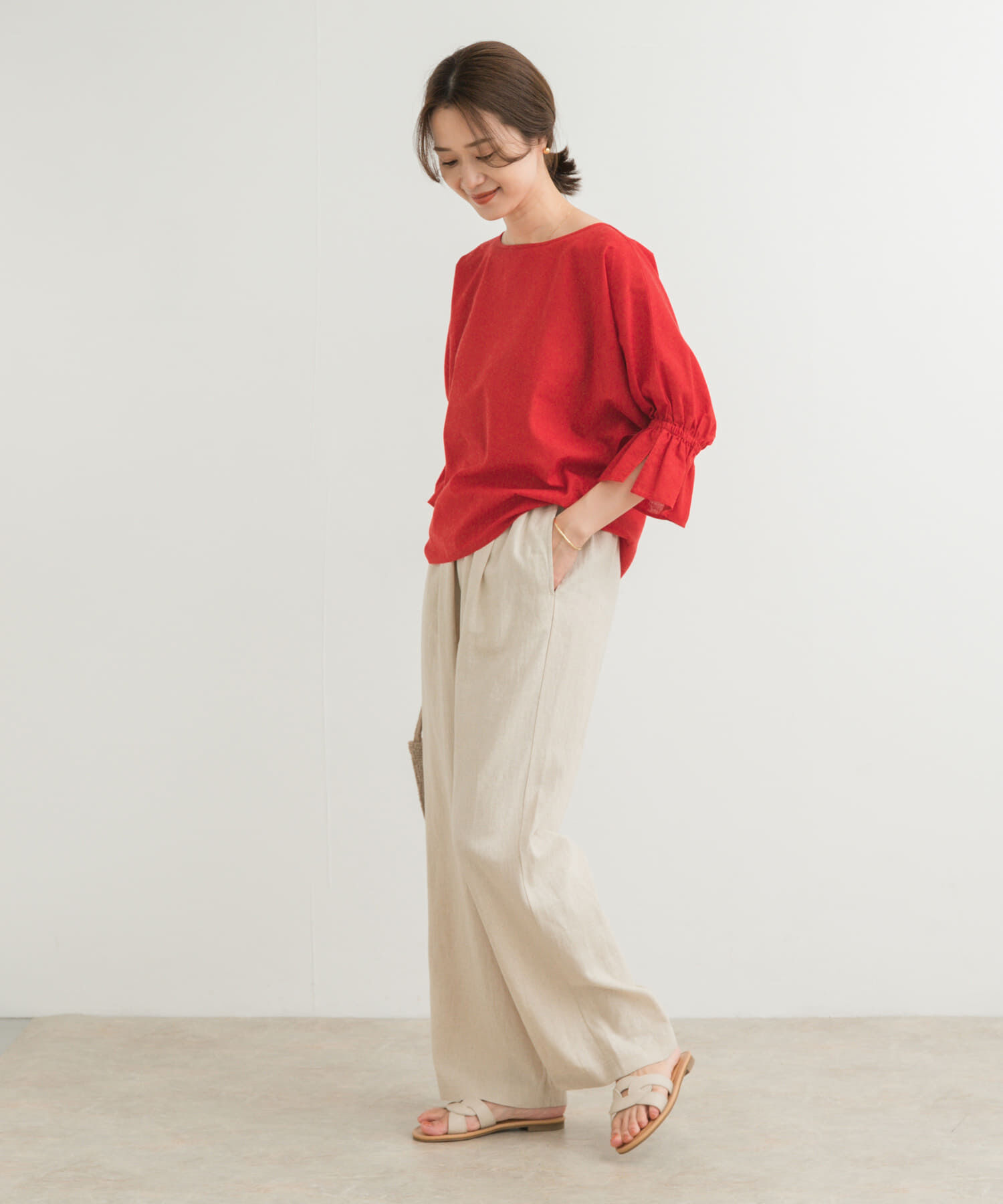 URBAN RESEARCH DOORS「『WEB/一部店舗限定ｻｲｽﾞ』『UR TECH 高機能ﾘﾈﾝ』ｷｬﾝﾃﾞｨｰｽﾘ 」|シャツ・ブラウス|