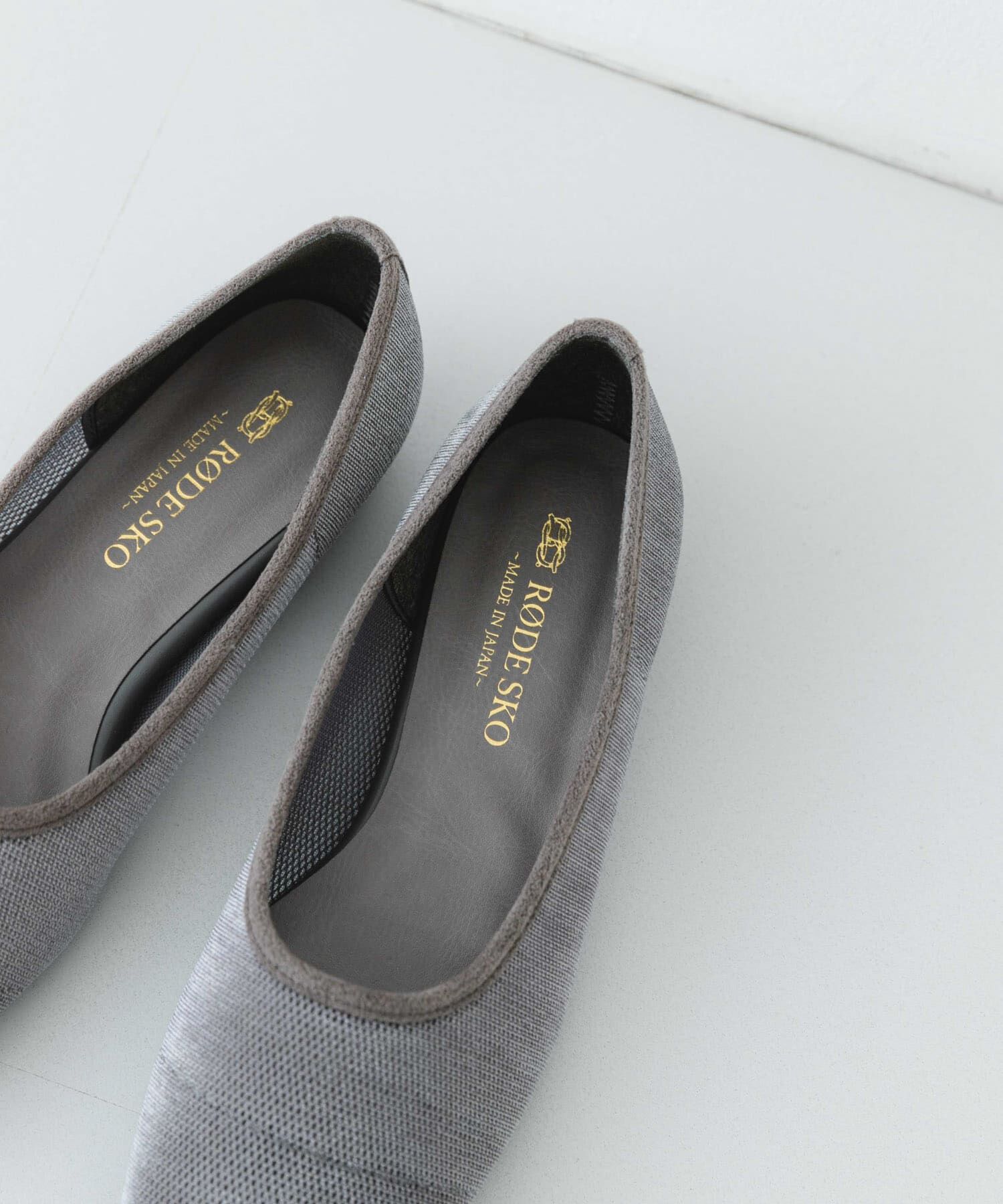 RODE SKO「『MADE IN JAPAN』スクエアベロアメッシュフラット」|バレエシューズ|