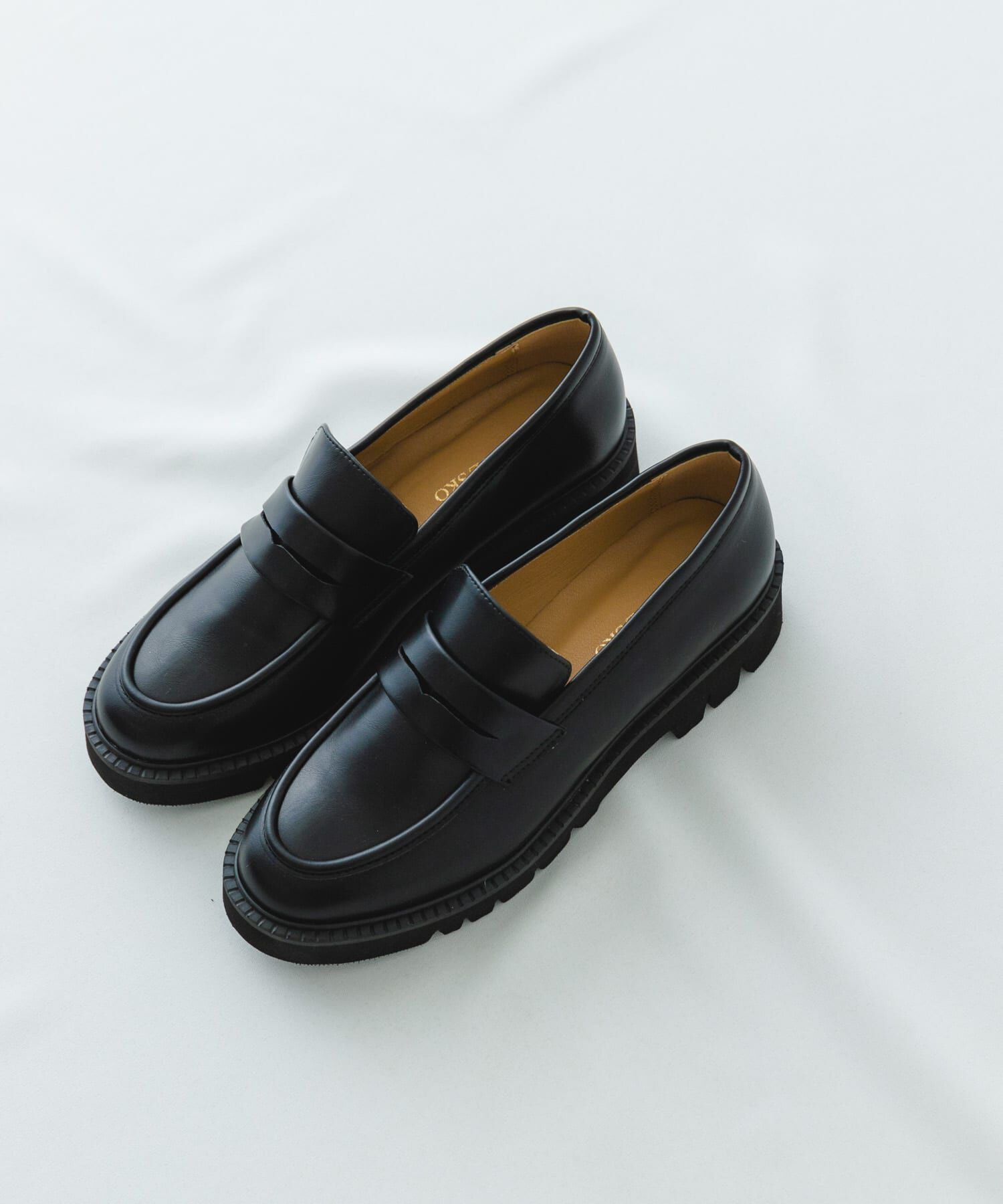 RODE SKO「プラットフォームローファー」|ローファー|ブラック