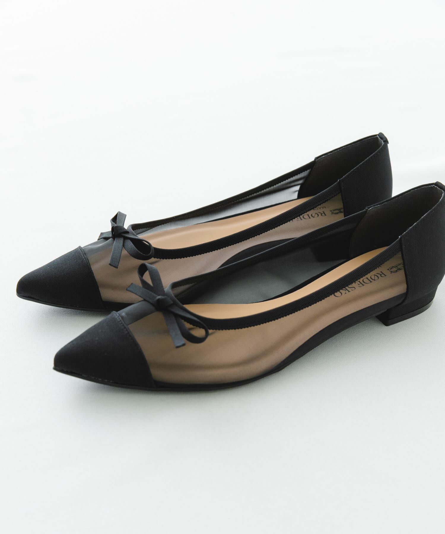 RODE SKO「『MADE IN JAPAN』ポインテッドシアーフラットシューズ」|バレエシューズ|