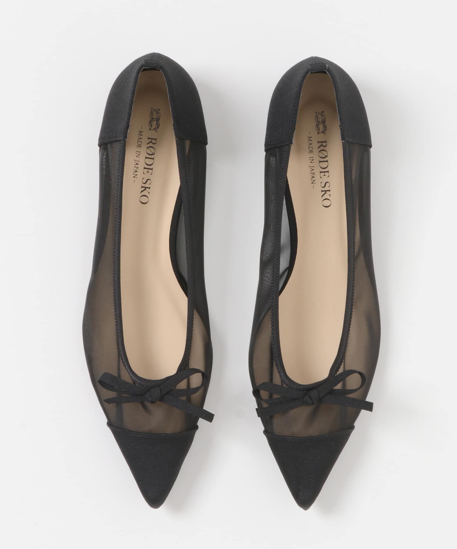 RODE SKO「『MADE IN JAPAN』ポインテッドシアーフラットシューズ」|バレエシューズ|