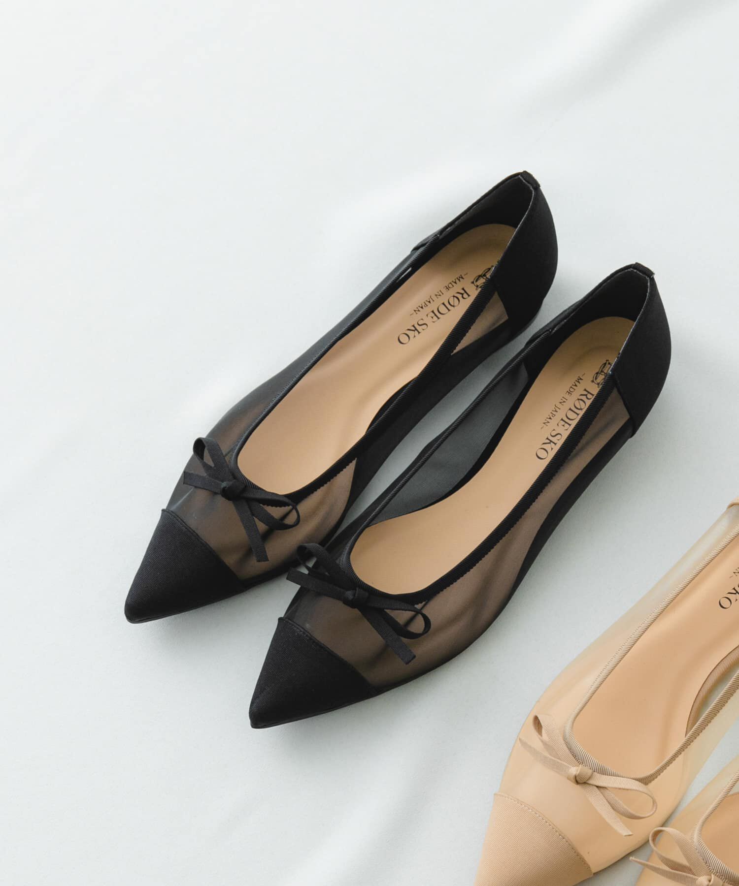 RODE SKO「『MADE IN JAPAN』ポインテッドシアーフラットシューズ」|バレエシューズ|