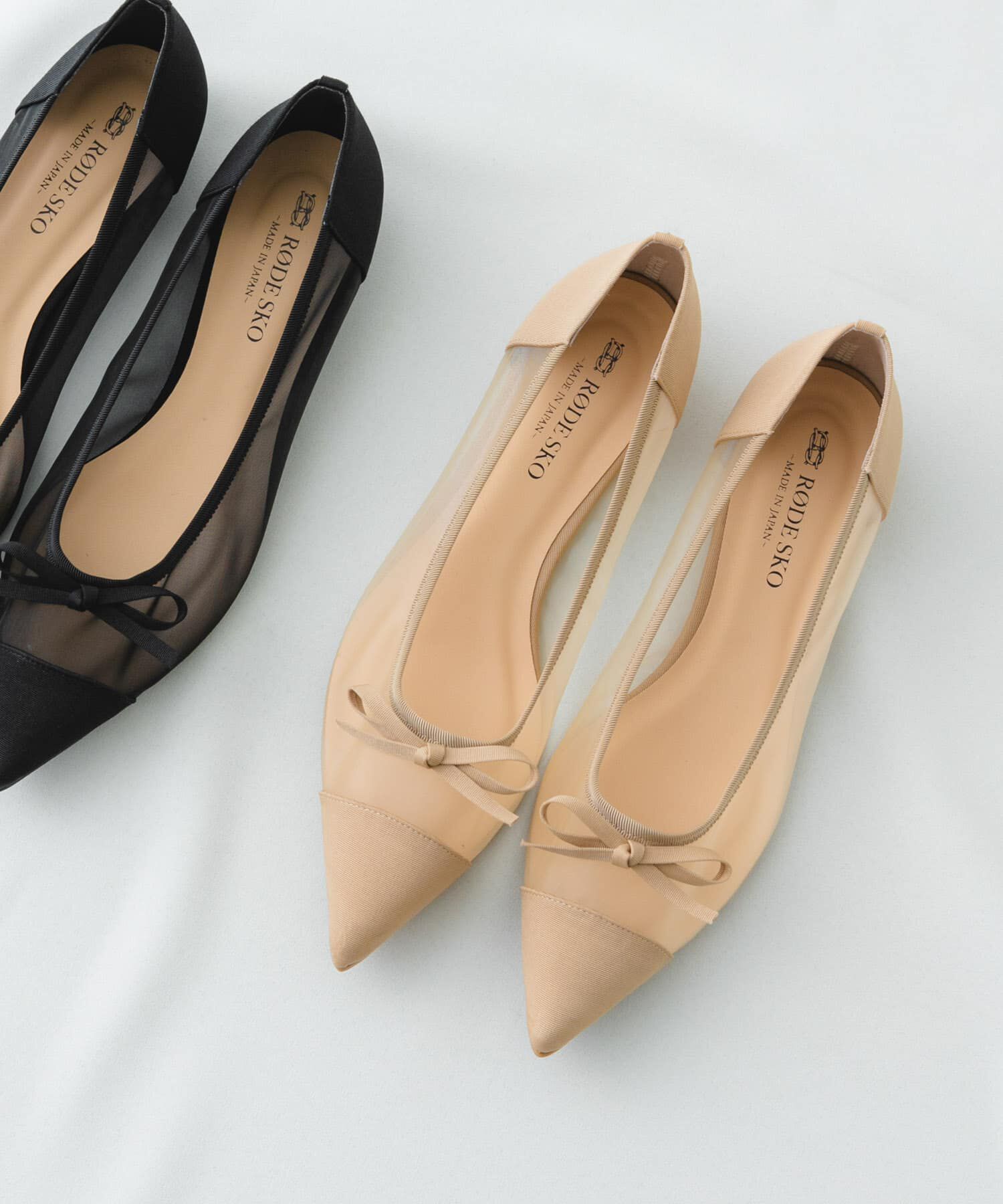 RODE SKO「『MADE IN JAPAN』ポインテッドシアーフラットシューズ」|バレエシューズ|