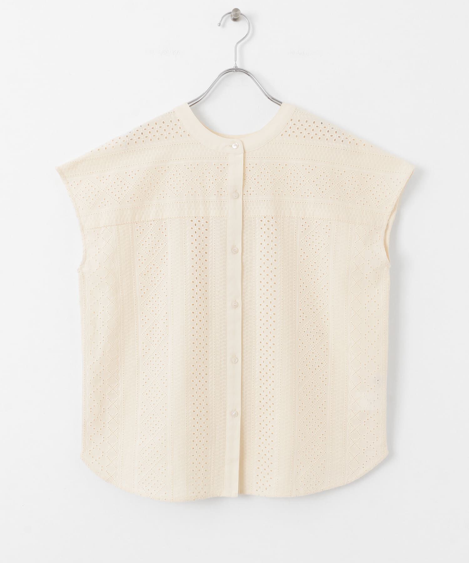 Sonny Label 「『WEB限定』バンドカラーコットンレースシャツ」|シャツ・ブラウス|