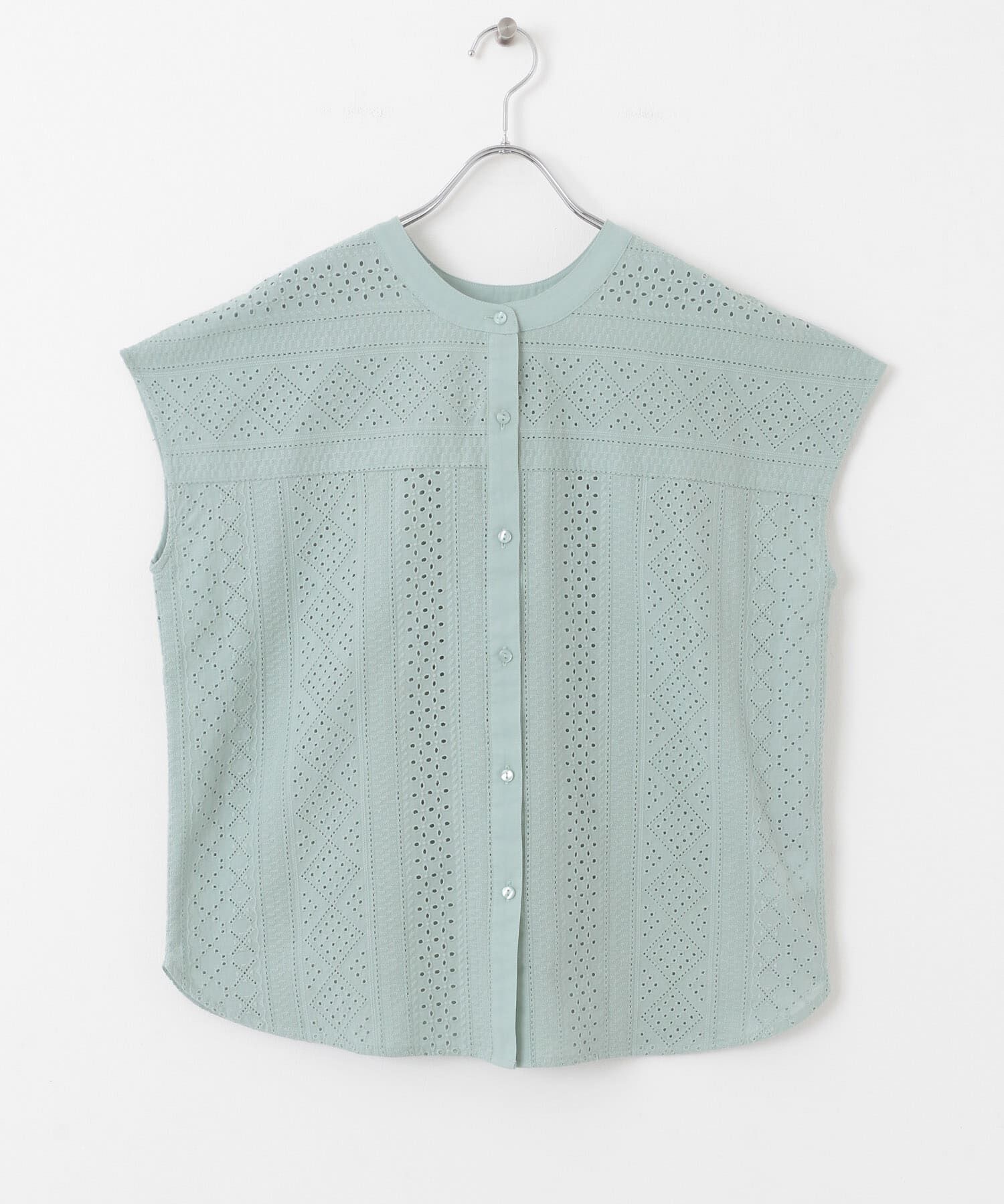 Sonny Label 「『WEB限定』バンドカラーコットンレースシャツ」|シャツ・ブラウス|