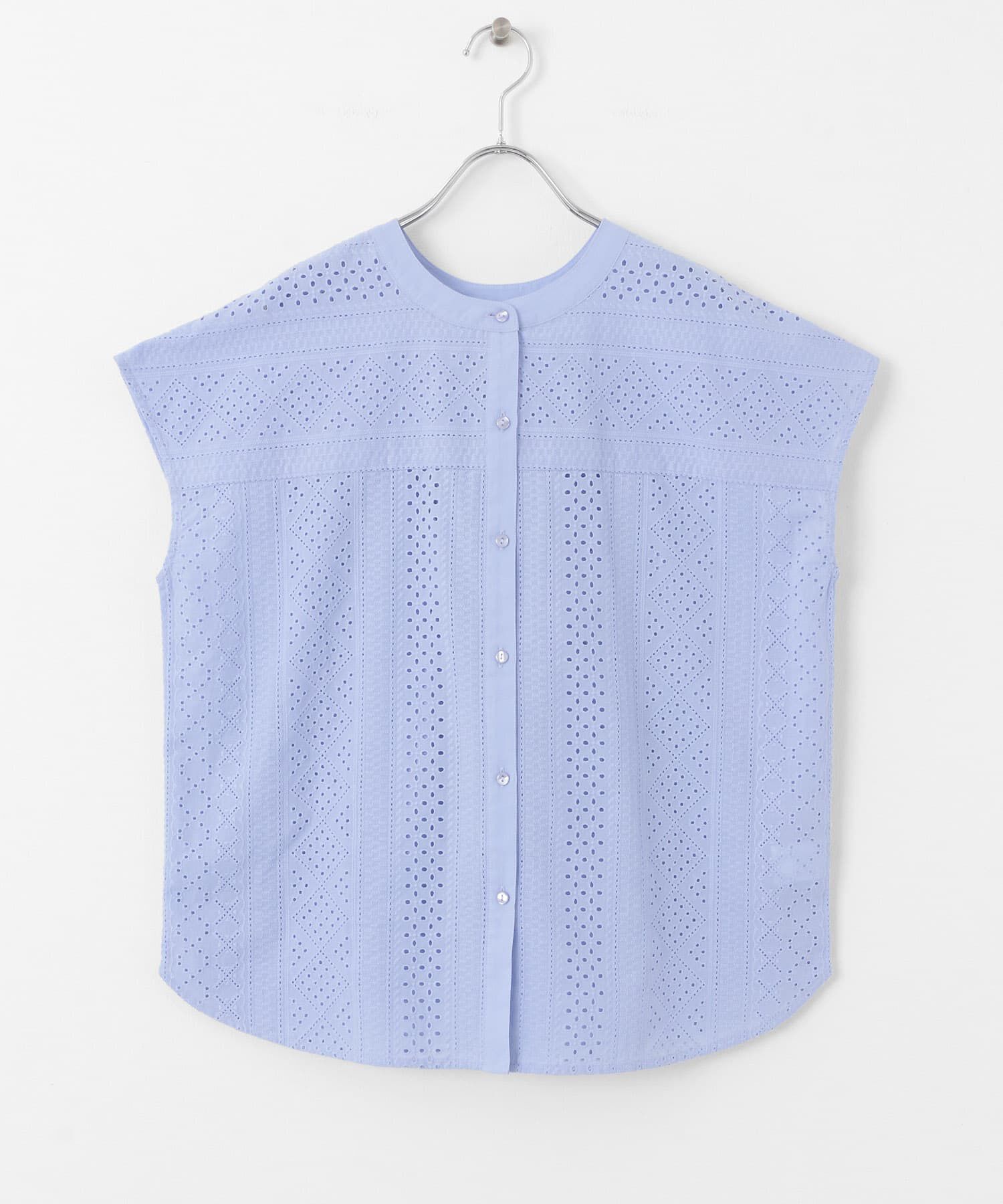 Sonny Label 「『WEB限定』バンドカラーコットンレースシャツ」|シャツ・ブラウス|