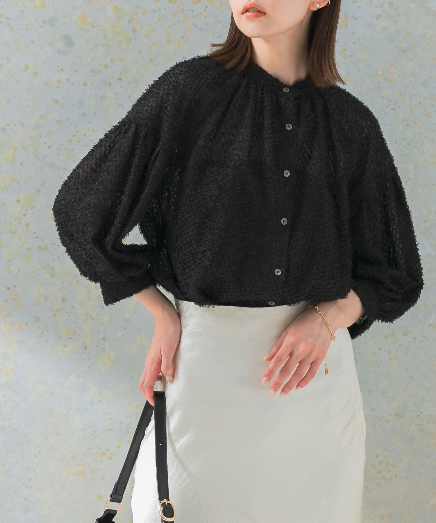 URBAN RESEARCH ROSSO「チンツシアーギャザーブラウス」|シャツ・ブラウス|