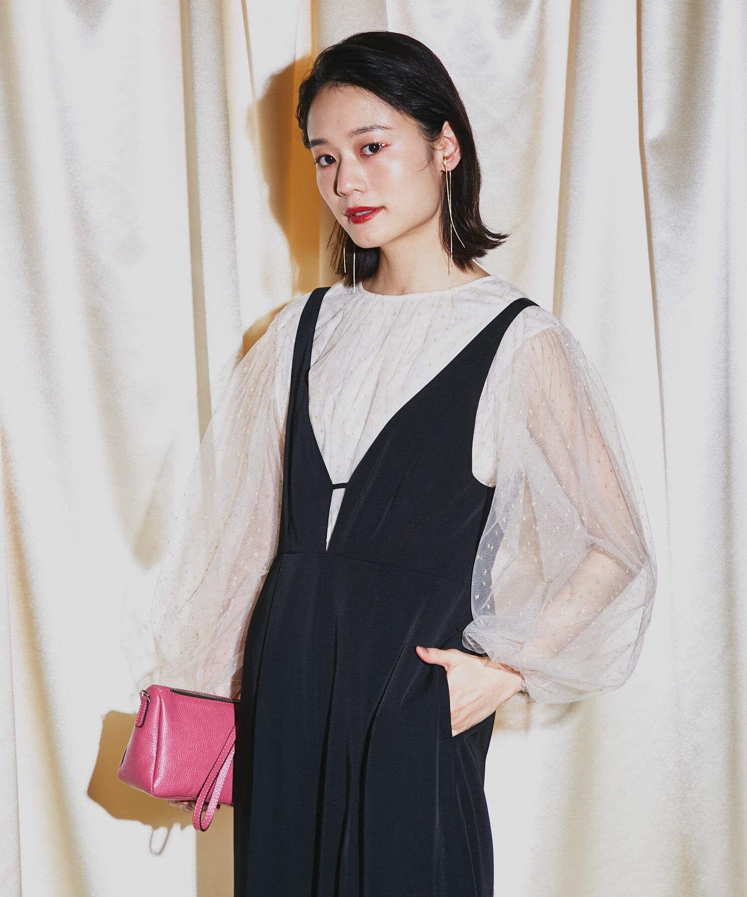 URBAN RESEARCH ROSSO「ラメチュールギャザーブラウス」|シャツ・ブラウス|