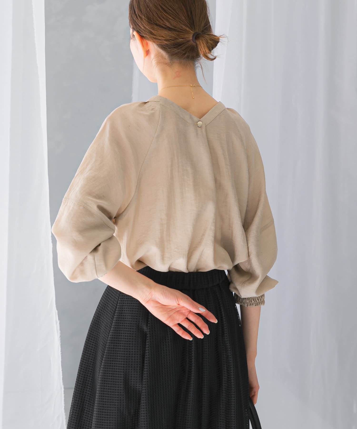 URBAN RESEARCH ROSSO「2WAYギャザースリーブブラウス」|シャツ・ブラウス|