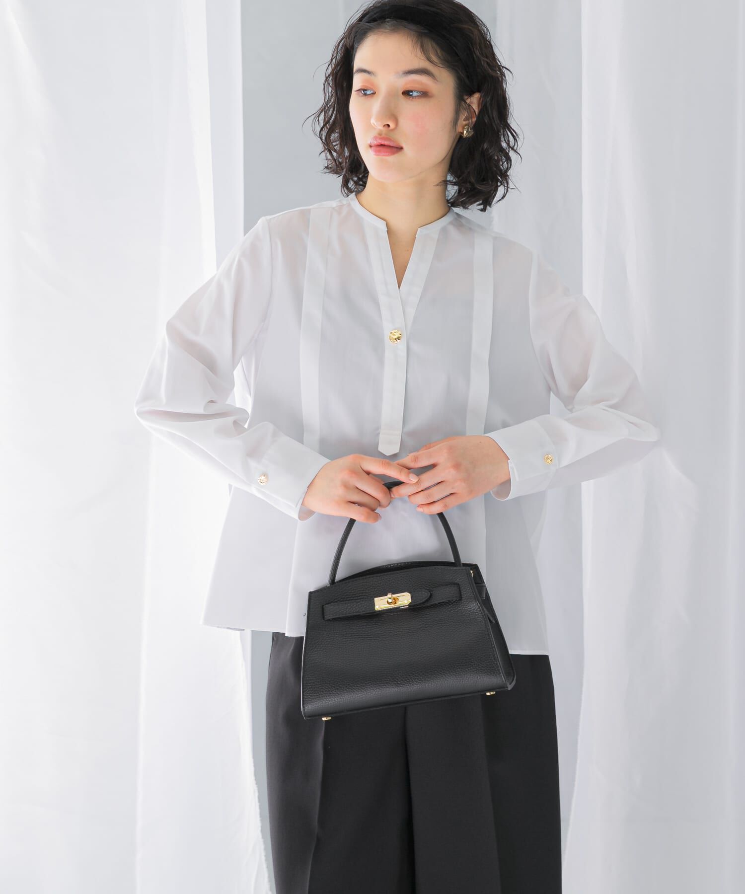 URBAN RESEARCH ROSSO「ウォッシャブルデザインシャツブラウス」|シャツ・ブラウス|