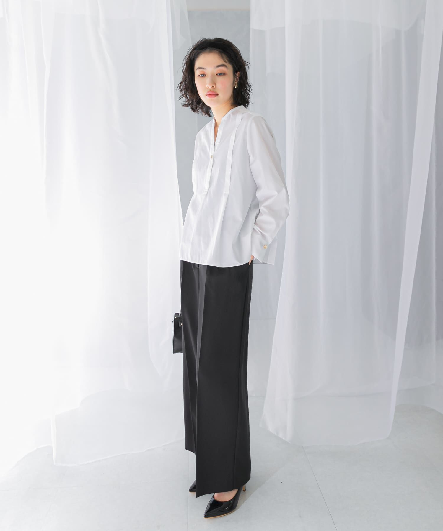 URBAN RESEARCH ROSSO「ウォッシャブルデザインシャツブラウス」|シャツ・ブラウス|