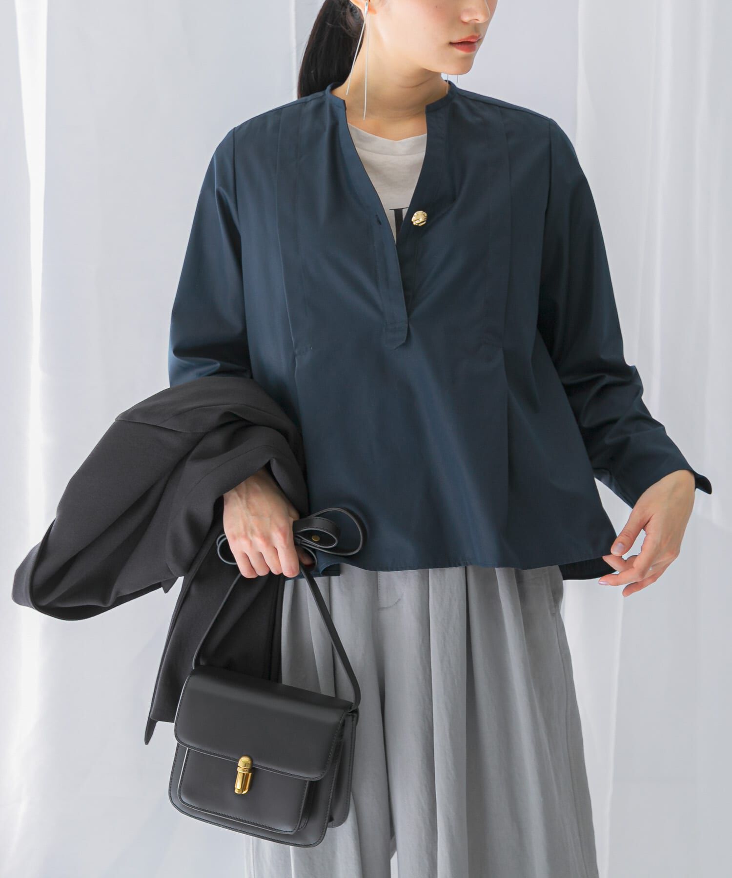 URBAN RESEARCH ROSSO「ウォッシャブルデザインシャツブラウス」|シャツ・ブラウス|