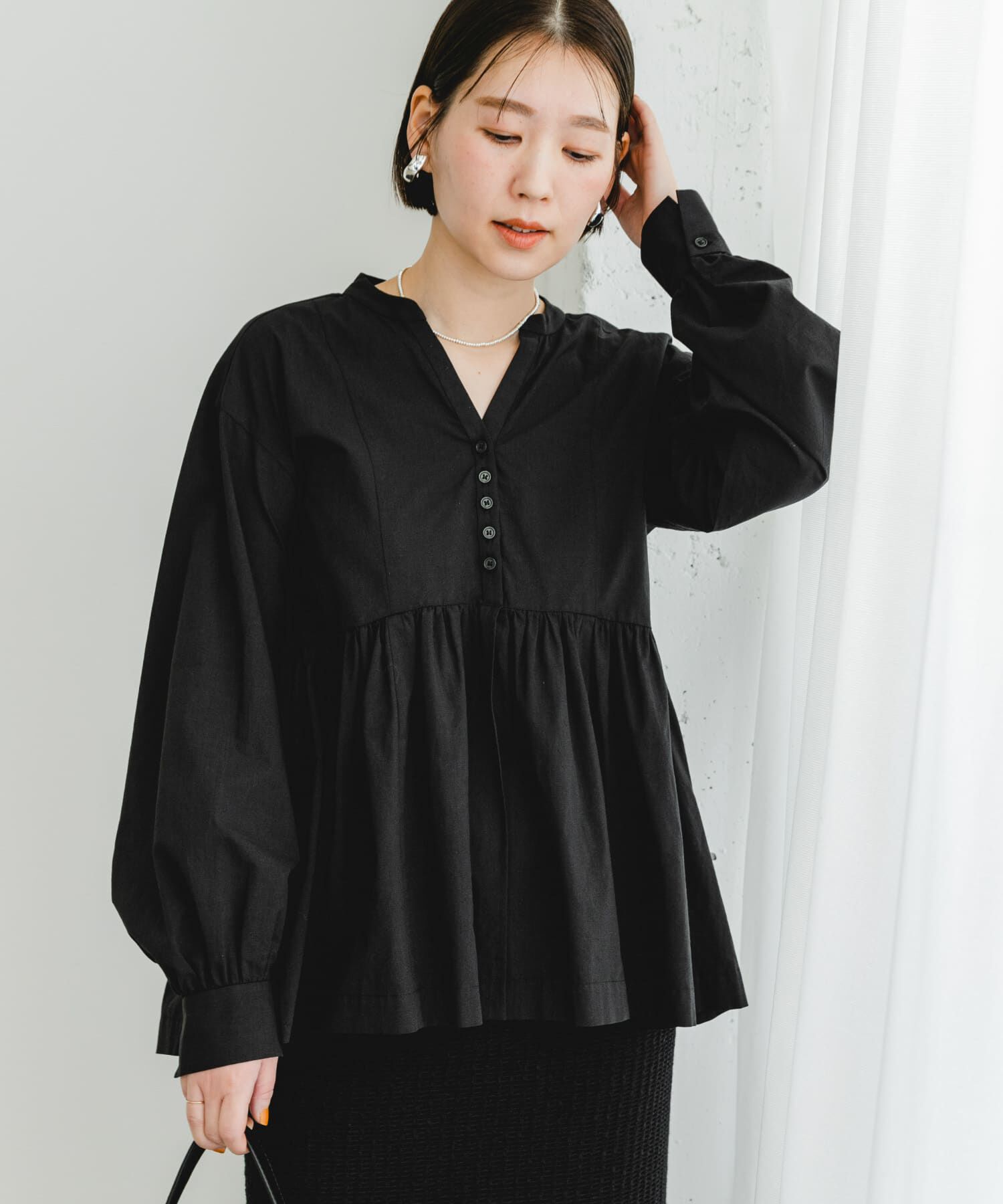 URBAN RESEARCH ROSSO「F by ROSSO　ティアードギャザーブラウス」|シャツ・ブラウス|