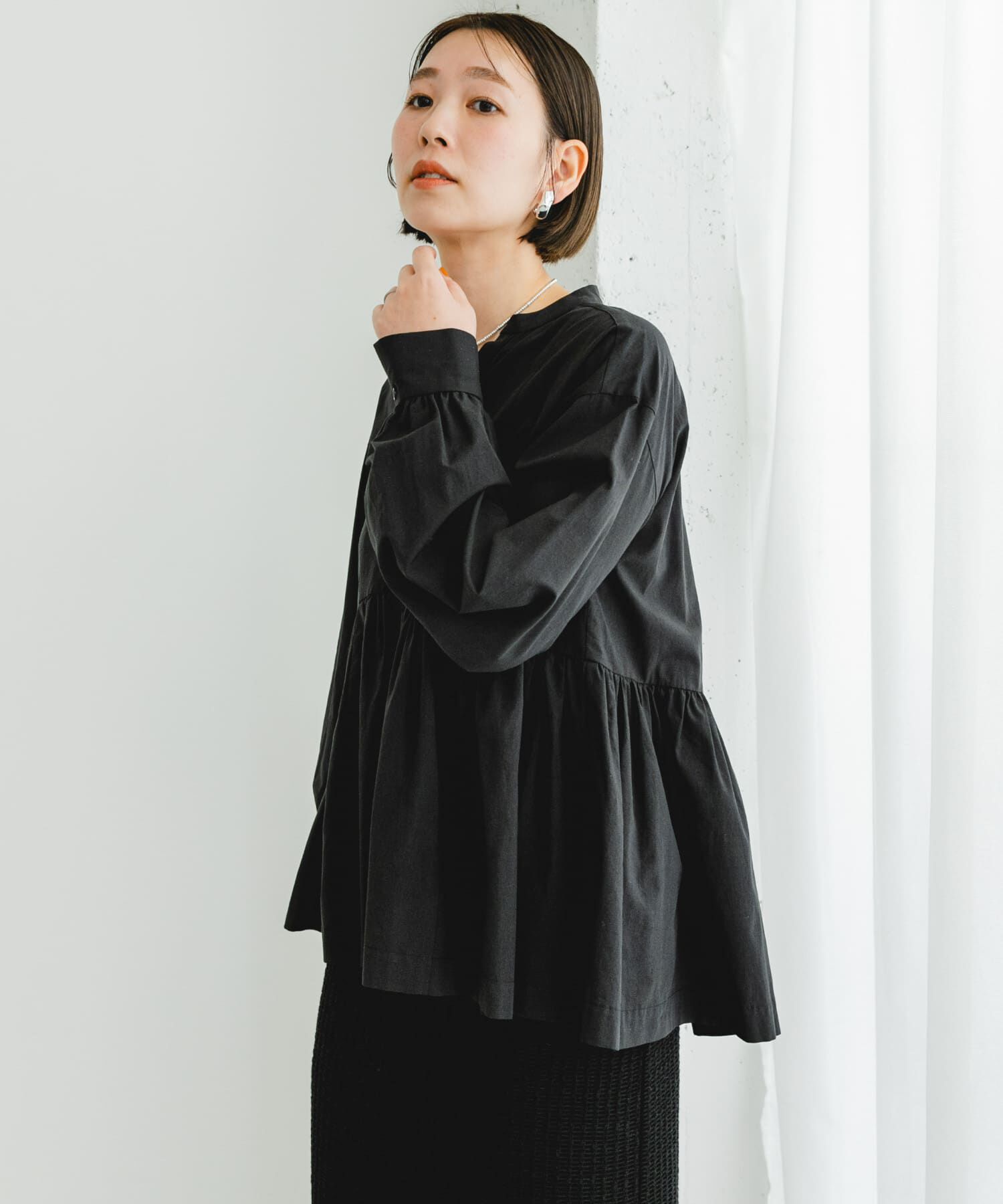 URBAN RESEARCH ROSSO「F by ROSSO　ティアードギャザーブラウス」|シャツ・ブラウス|