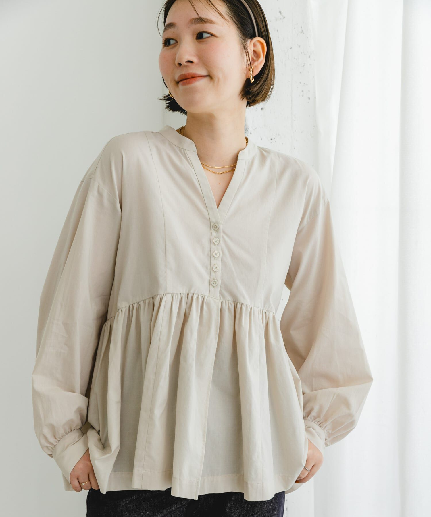 URBAN RESEARCH ROSSO「F by ROSSO　ティアードギャザーブラウス」|シャツ・ブラウス|