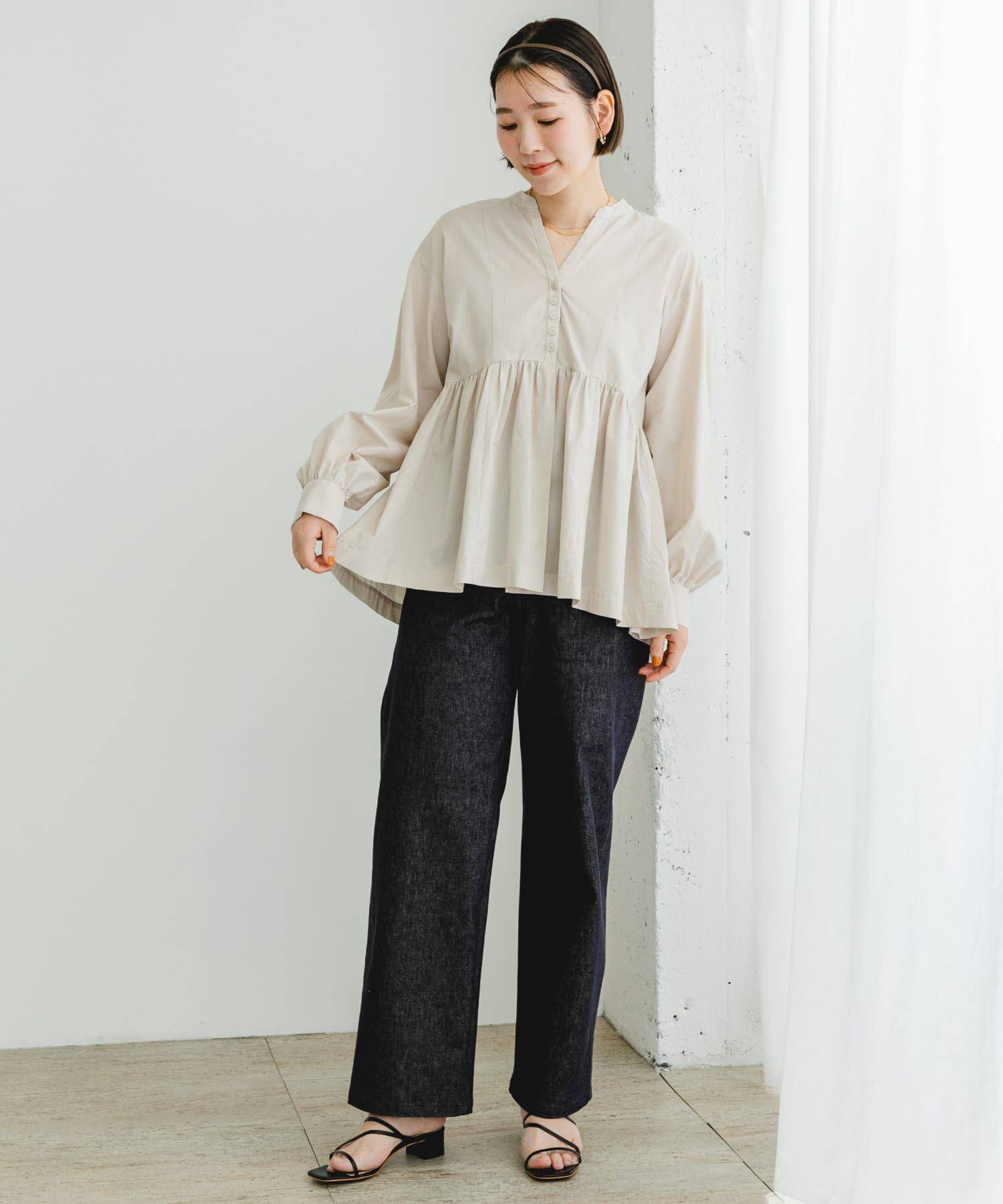 URBAN RESEARCH ROSSO「F by ROSSO　ティアードギャザーブラウス」|シャツ・ブラウス|