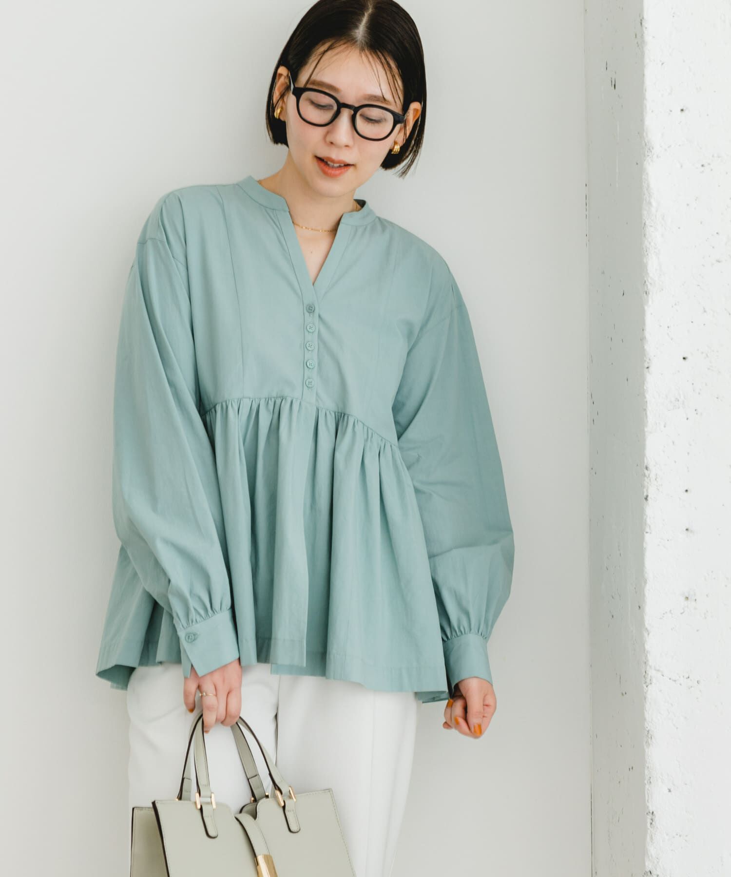 URBAN RESEARCH ROSSO「F by ROSSO　ティアードギャザーブラウス」|シャツ・ブラウス|