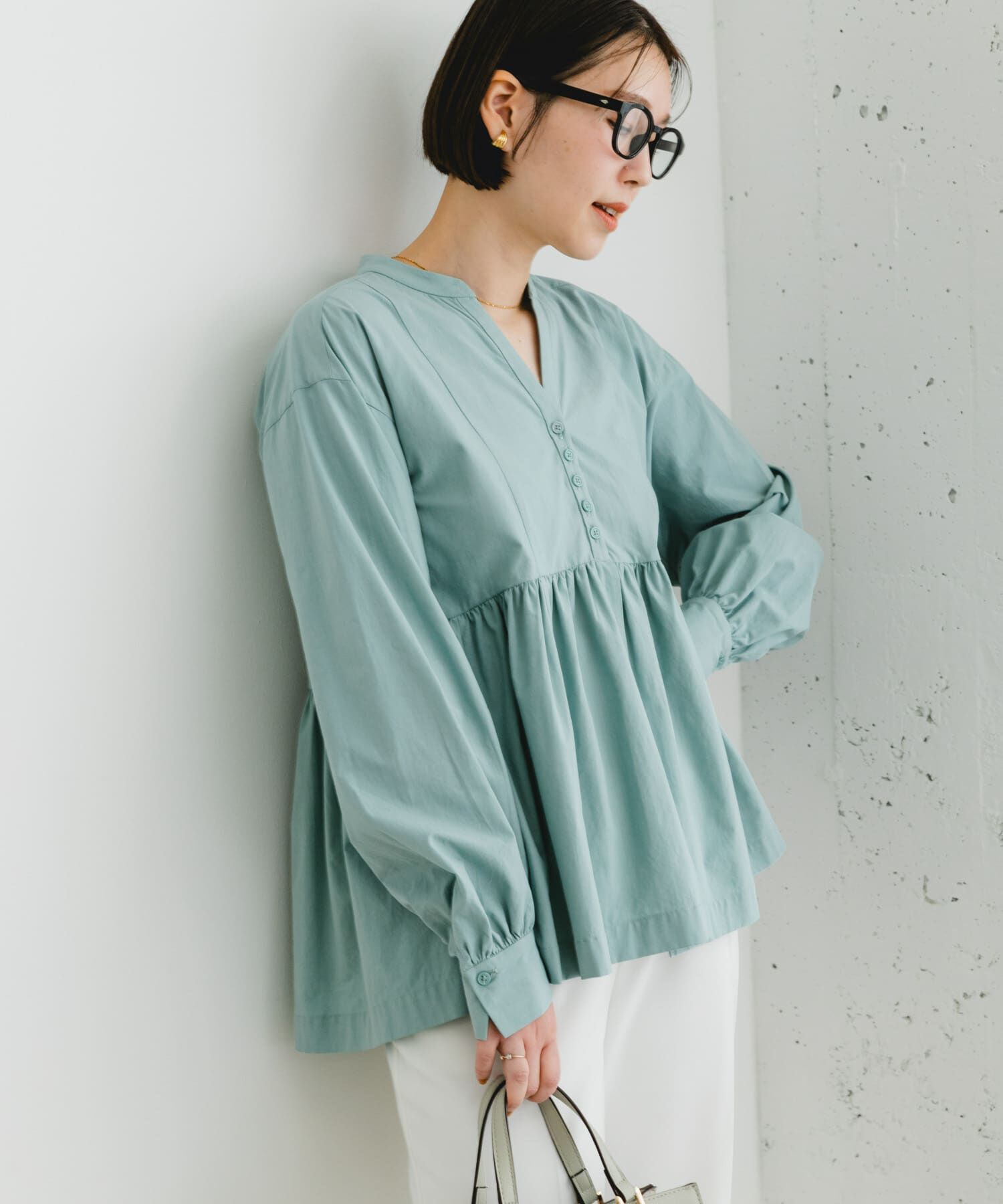 URBAN RESEARCH ROSSO「F by ROSSO　ティアードギャザーブラウス」|シャツ・ブラウス|