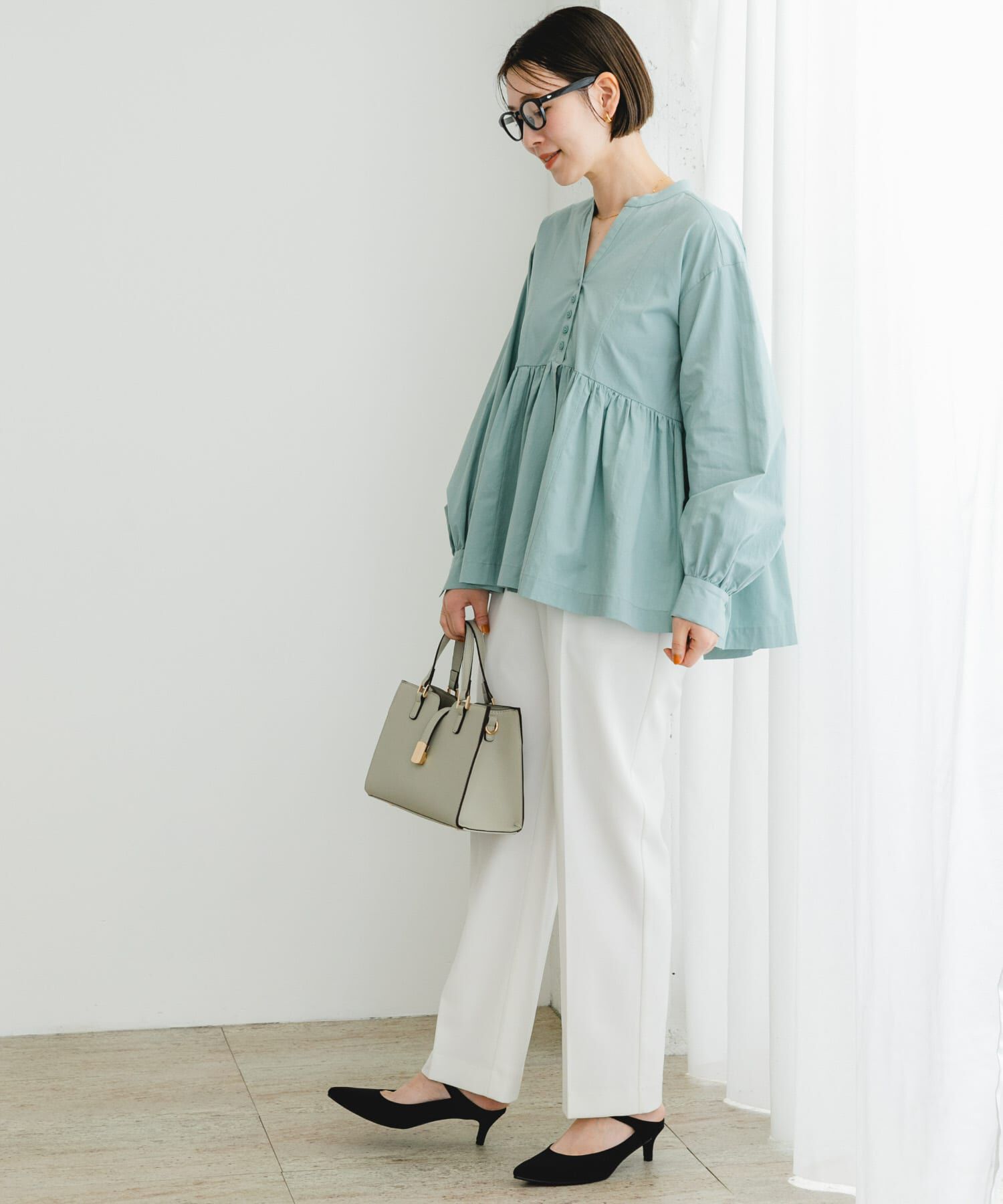 URBAN RESEARCH ROSSO「F by ROSSO　ティアードギャザーブラウス」|シャツ・ブラウス|