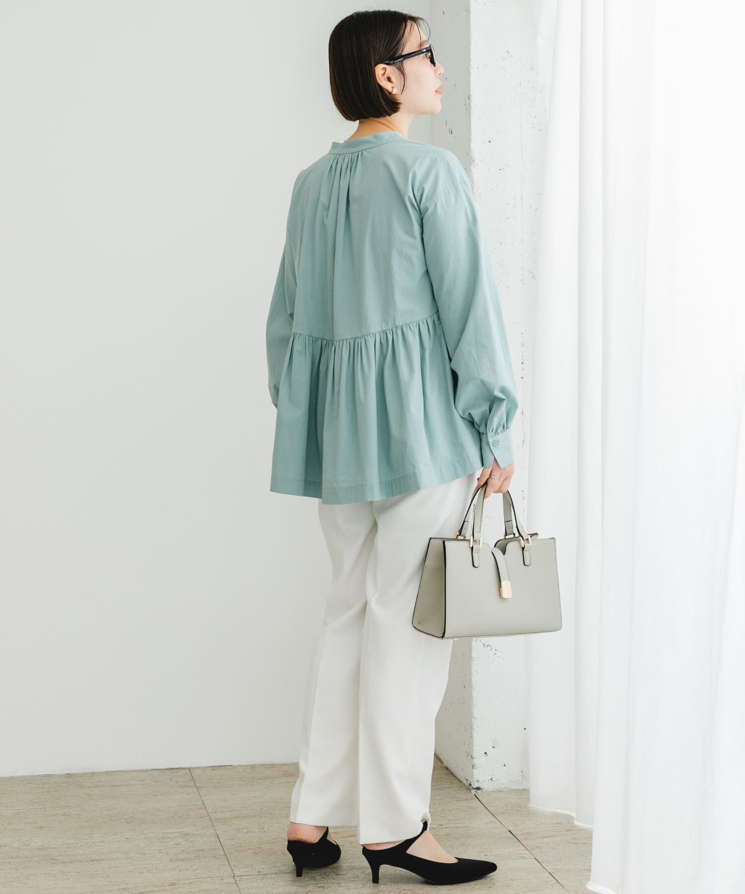 URBAN RESEARCH ROSSO「F by ROSSO　ティアードギャザーブラウス」|シャツ・ブラウス|