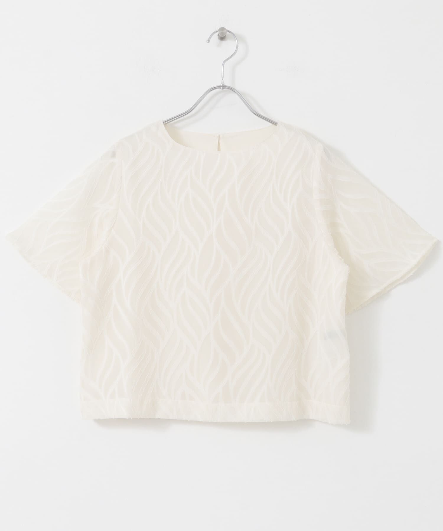 URBAN RESEARCH ROSSO「セミシアーカットジャガードブラウス」|シャツ・ブラウス|