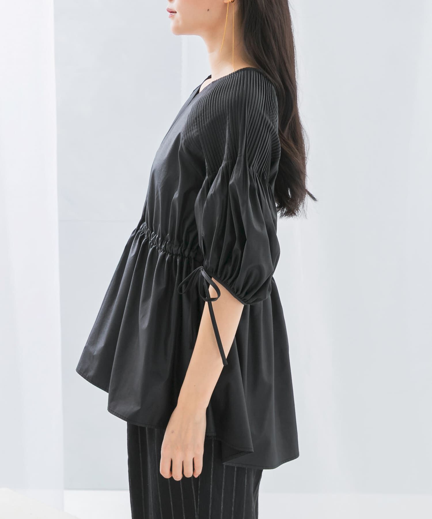 URBAN RESEARCH ROSSO「ピンタックウエストマークブラウス」|シャツ・ブラウス|