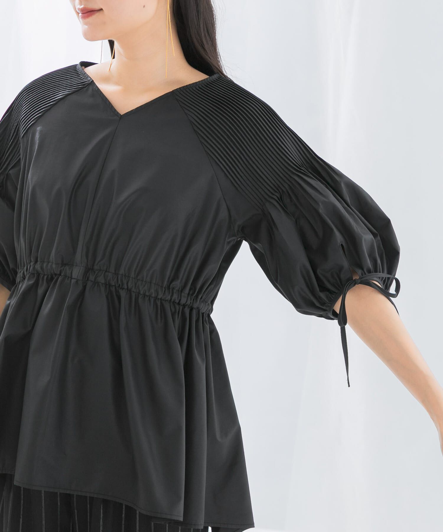 URBAN RESEARCH ROSSO「ピンタックウエストマークブラウス」|シャツ・ブラウス|