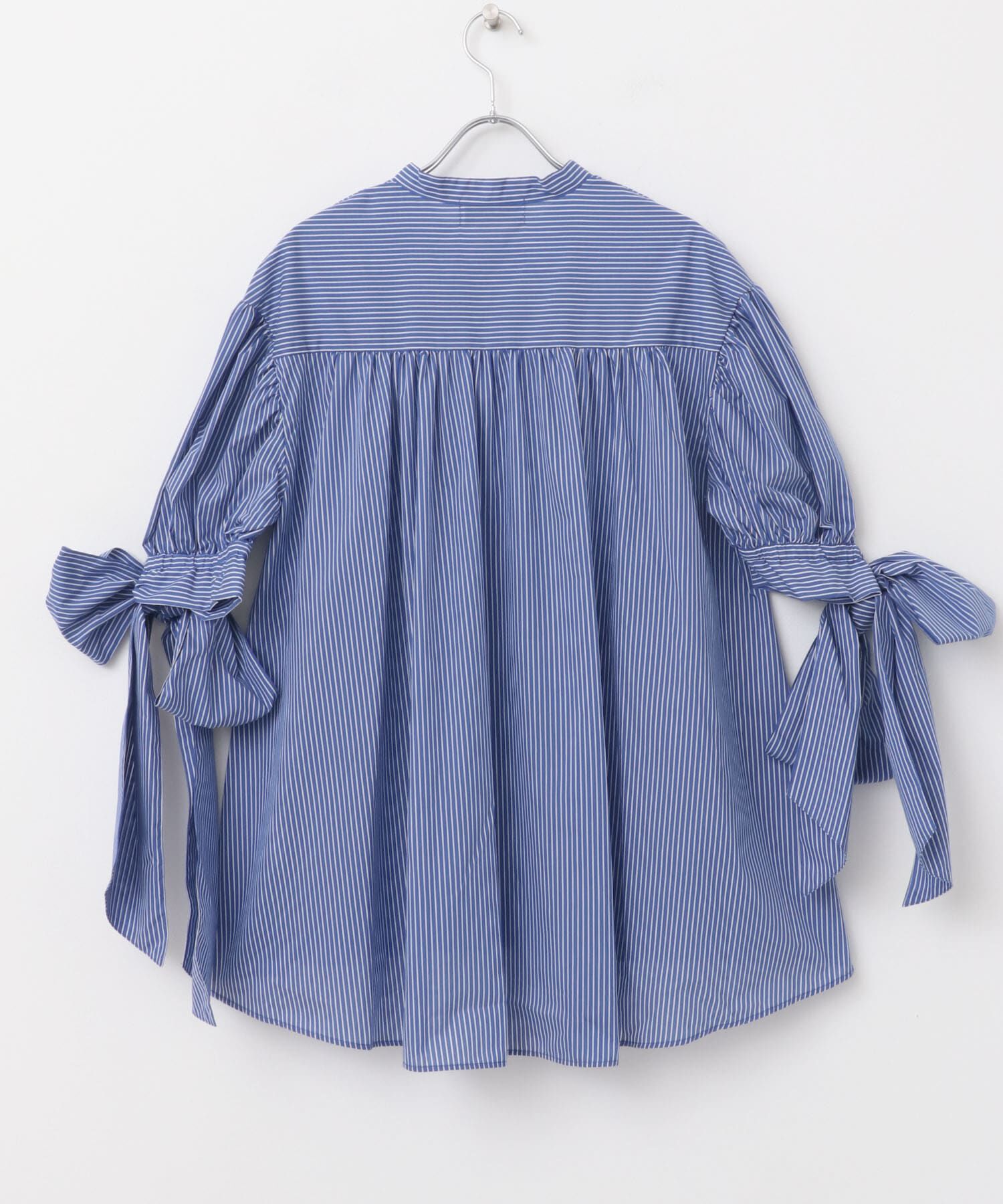 URBAN RESEARCH ROSSO「Mewl　ストライプBIGリボンシャツ」|シャツ・ブラウス|