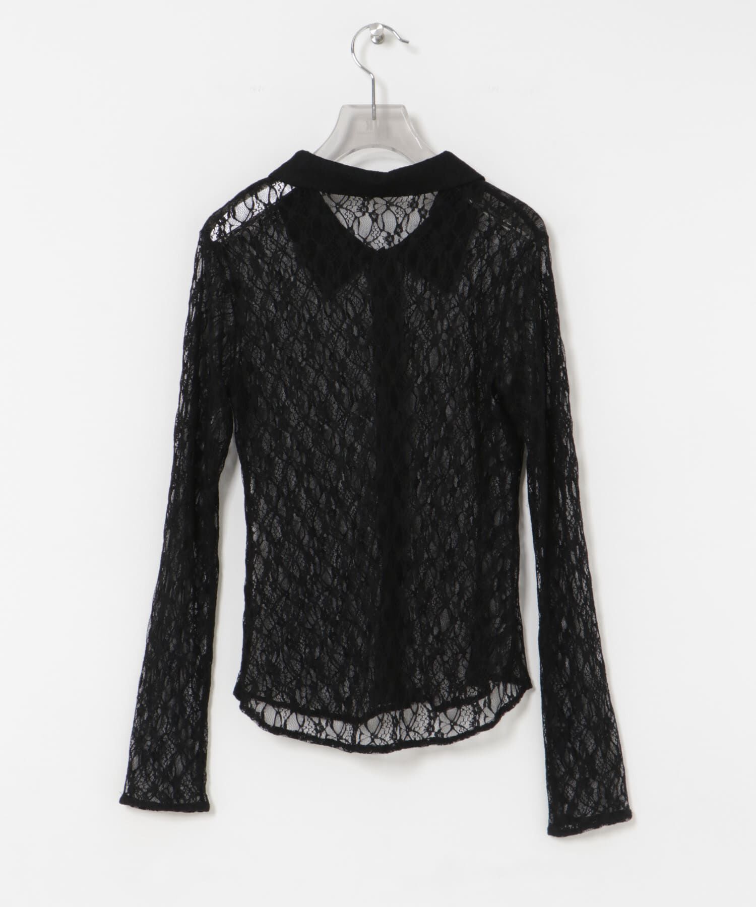 URBAN RESEARCH「ストレッチレースシャツカラーブラウス」|シャツ・ブラウス|