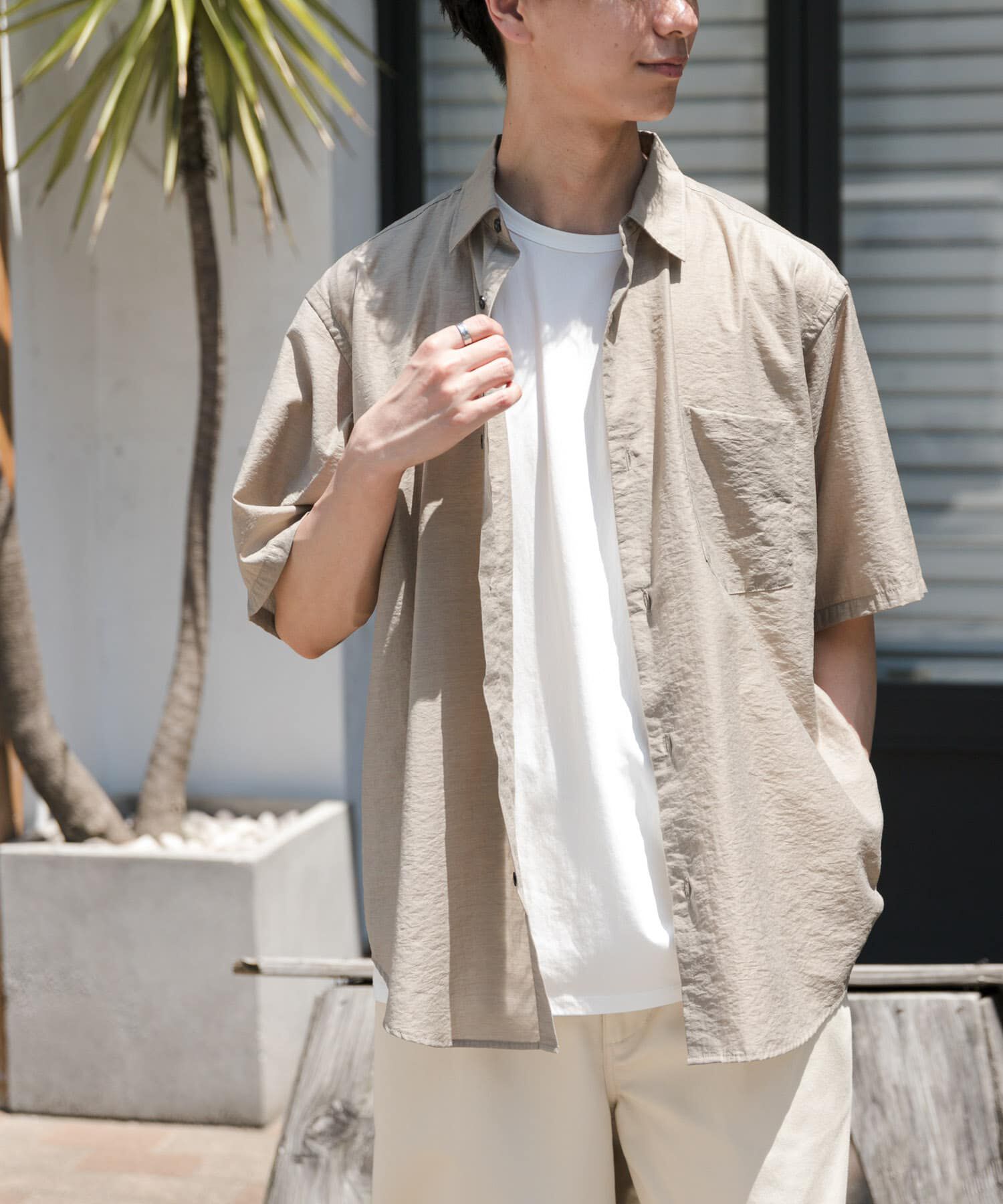 URBAN RESEARCH DOORS「FORK&SPOON　Nylon Wool シャツ」|シャツ・ブラウス|